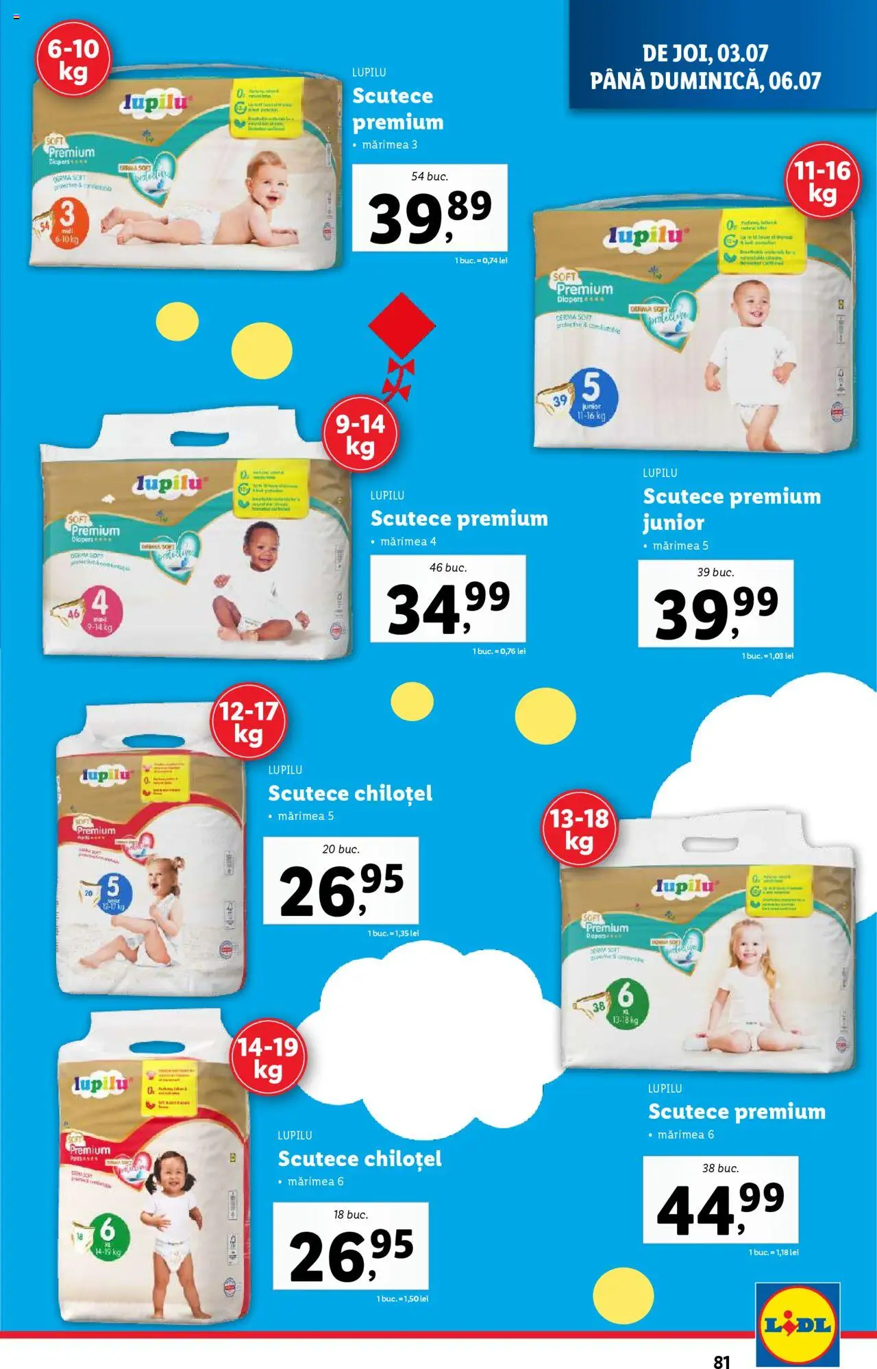 Catalog Lidl – valabil de la 30.06.2025 | Pagină: 81 | Produse: Scutece