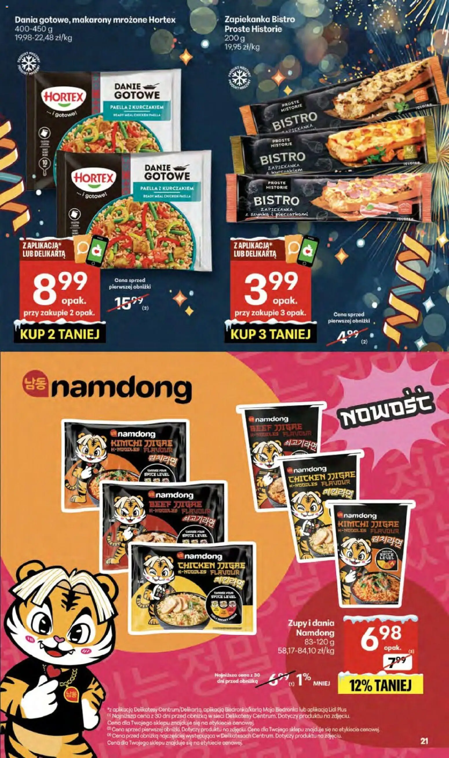 Delikatesy Centrum Gazetka - Sklepy Własne od 29.12.2025 | Strona: 21 | Produkty: Kimchi, Zapiekanka, Paella, Makarony