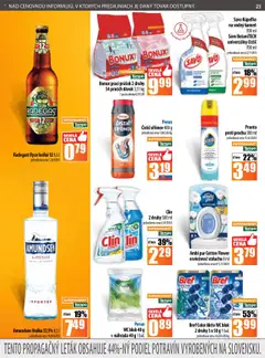 COOP Jednota leták │ platný od 28.08.2025 | Strana: 23 | Produkty: Kúpelňa, Osviežovač vzduchu, Prací prášok, Amundsen vodka