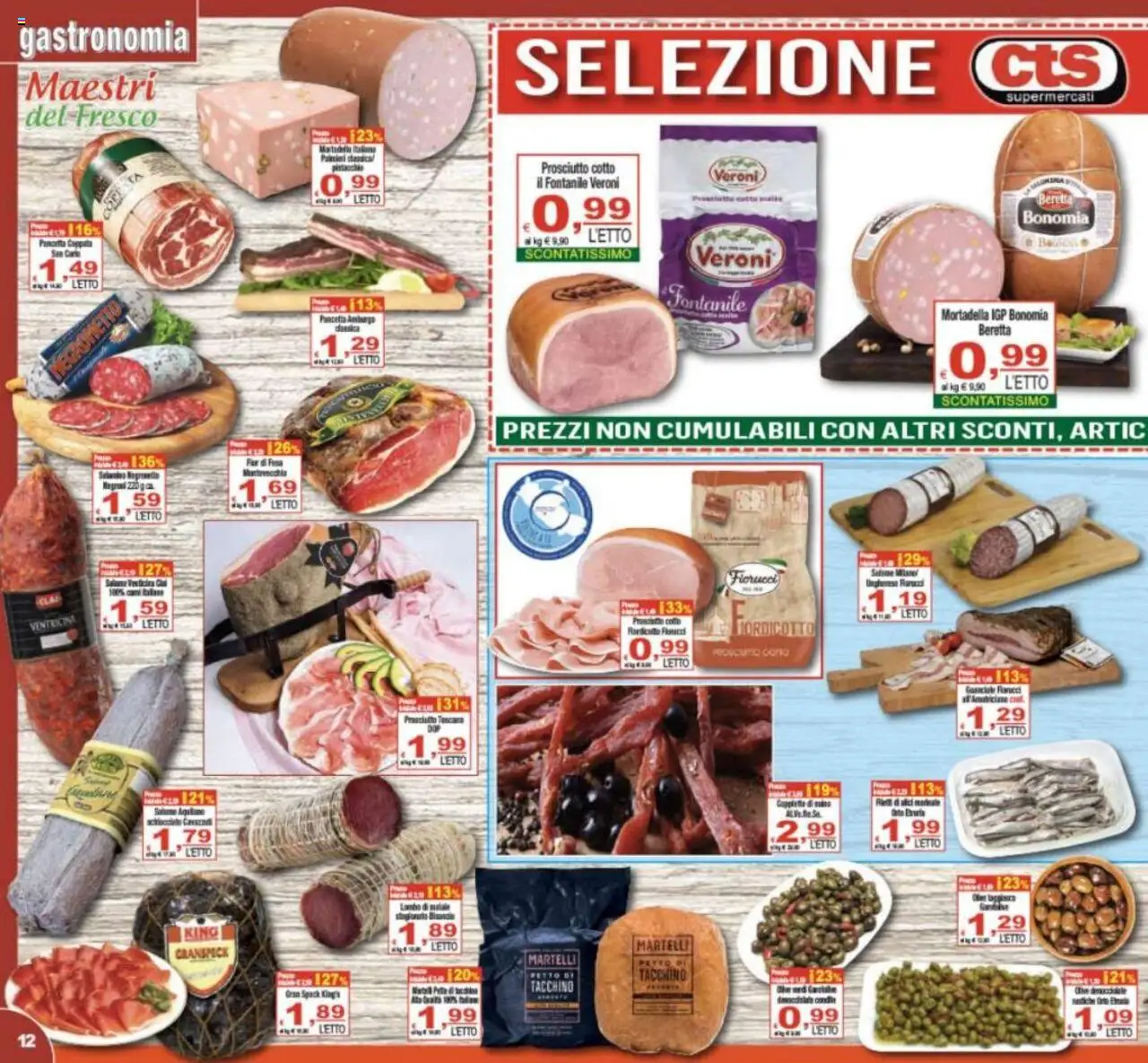 Volantino CTS del 17.10.2025 | Pagina: 12 | Prodotti: Prosciutto Cotto, Pancetta, Mortadella, Letto