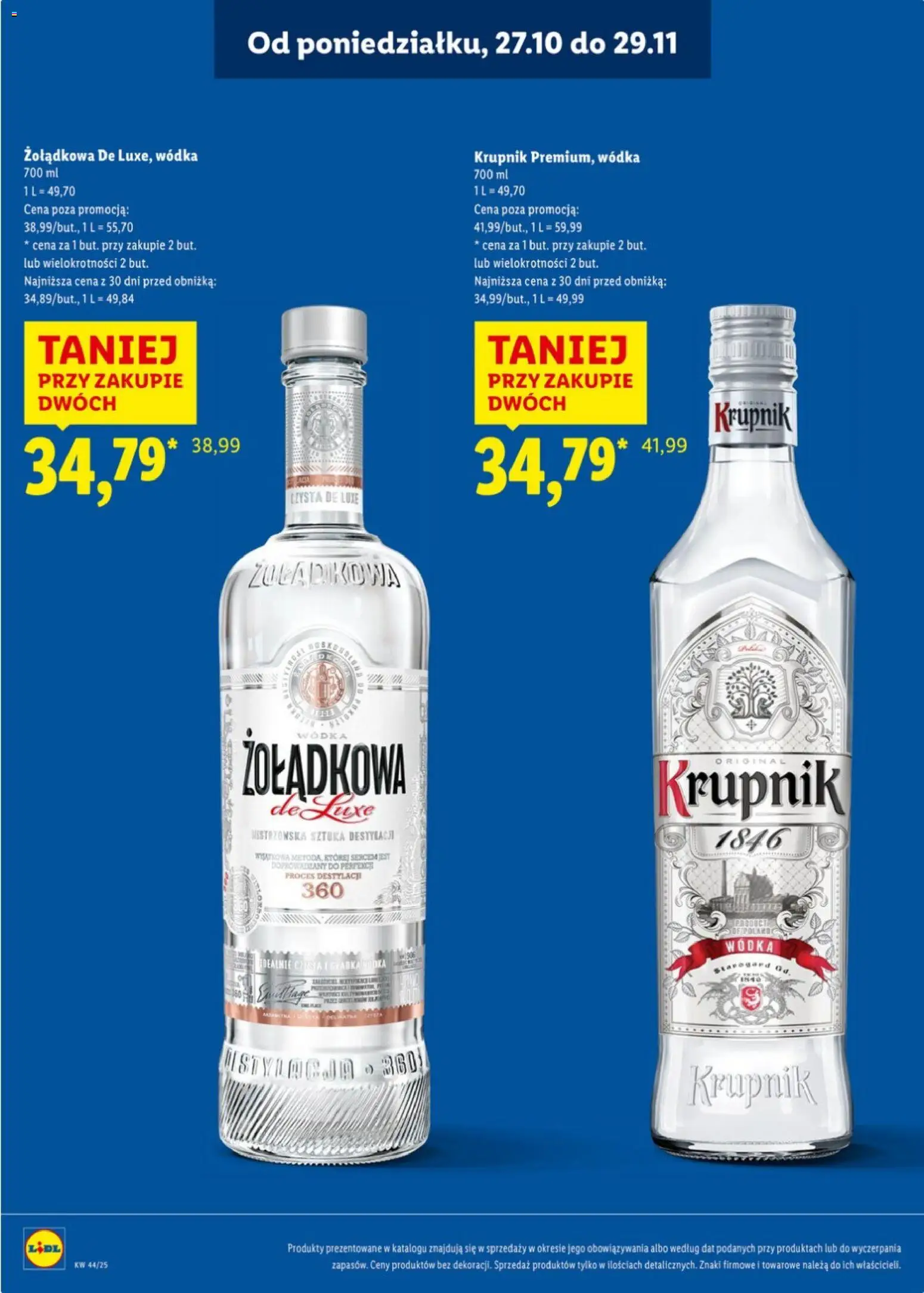Lidl Katalog alkoholi mocnych od 27.10.2025 | Strona: 4 | Produkty: Vodka, Wódka