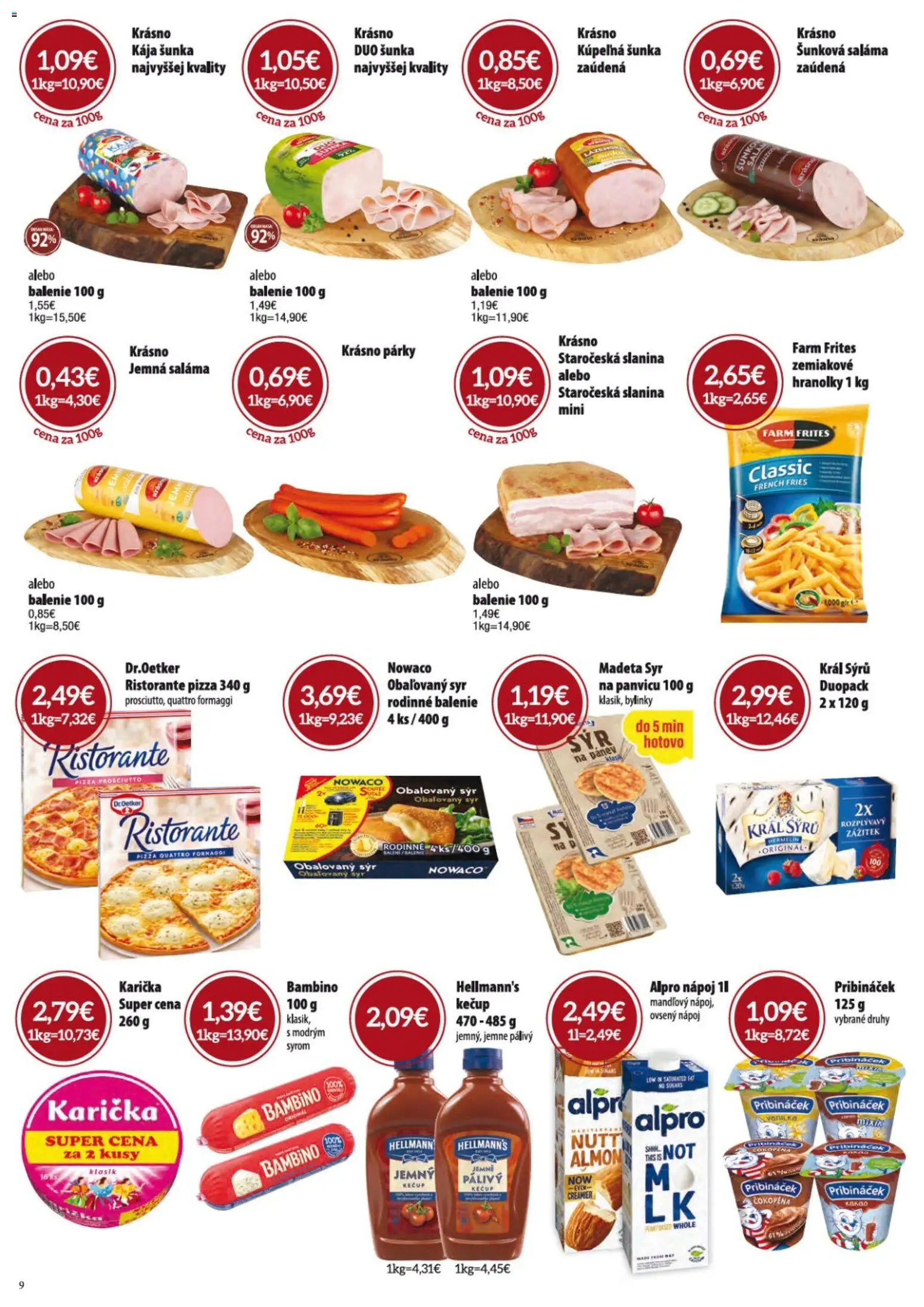 Nové KARMEN CBA akcie – leták je platný od 06.11.2025 | Strana: 9 | Produkty: Kúpelňa, Syr, Pizza, Kečup