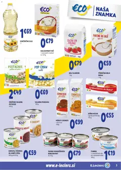 E.leclerc katalog akcije – veljaven od 21.01.2026 | Stran: 3 | Izdelki: Olje, Riz, Piskoti, Sladkor