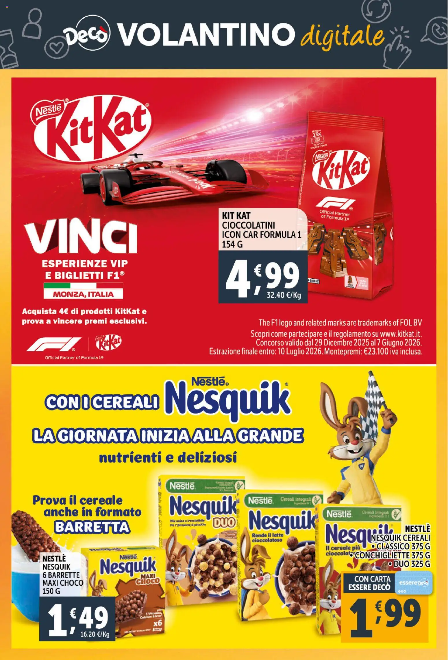 Volantino Decò del 06.03.2026 | Pagina: 24 | Prodotti: Cioccolato, Cereali, Barretta, Cioccolatini