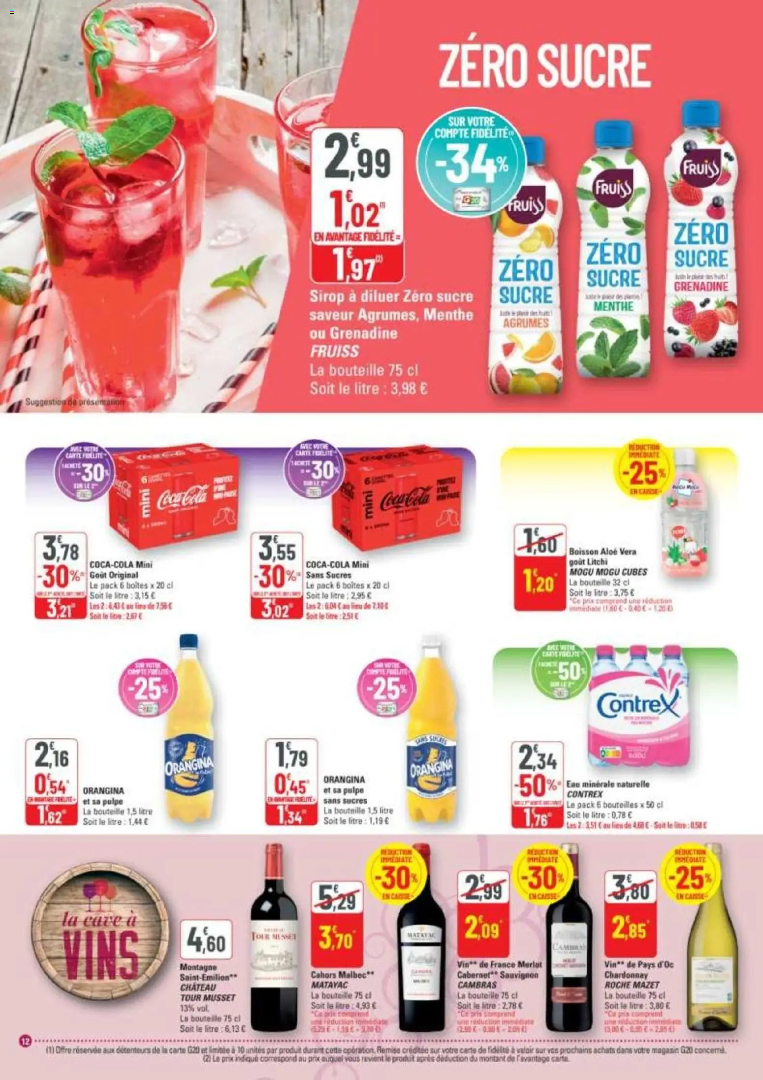 {H1} | Page: 12 | Produits: Orangina, Eau minérale, Menthe, Eau minérale naturelle