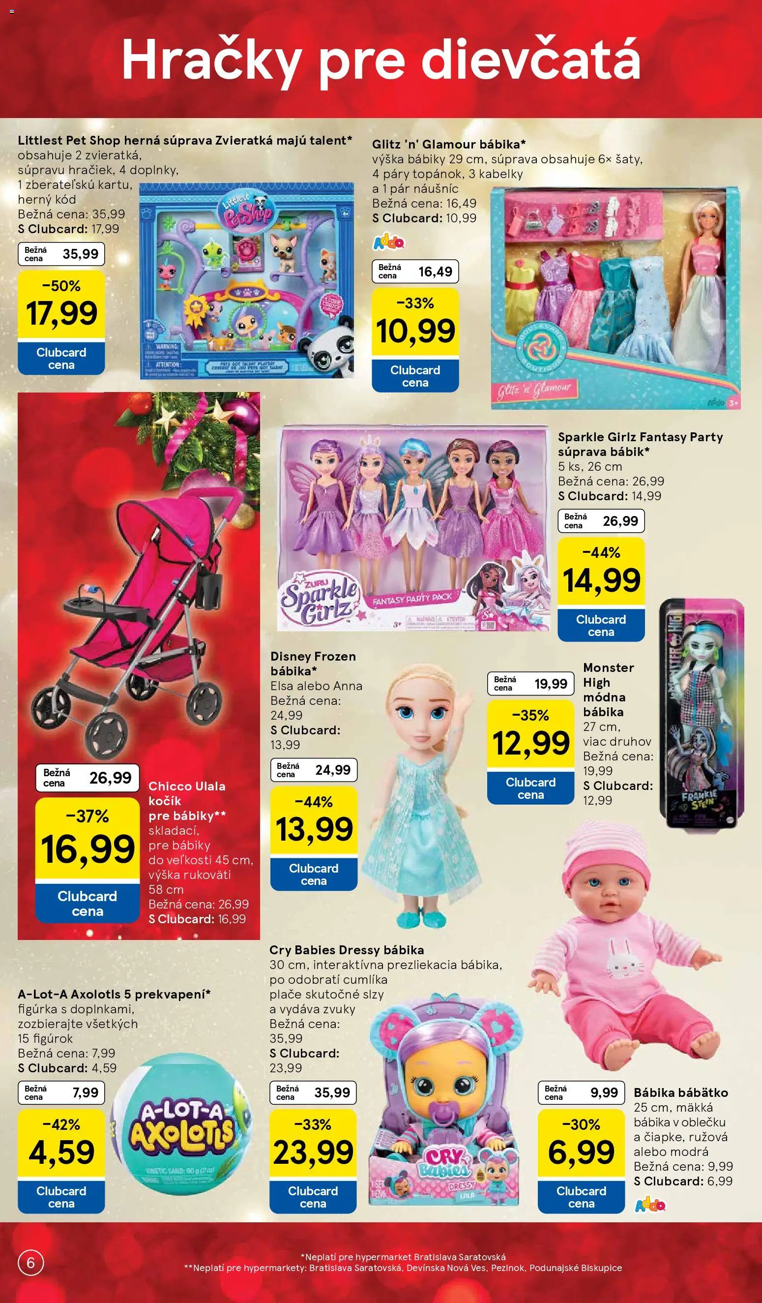 Nové Tesco akcie – leták je platný od 27.10.2025 | Strana: 6 | Produkty: Hračky