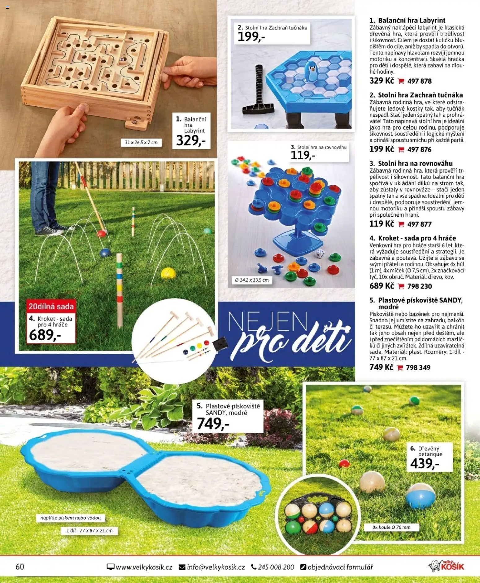 Velký Košík katalog duben 2026 od 01.04.2026 | Strana: 60 | Produkty: Plastové pískoviště, Pískoviště, Hra, Hlavolam