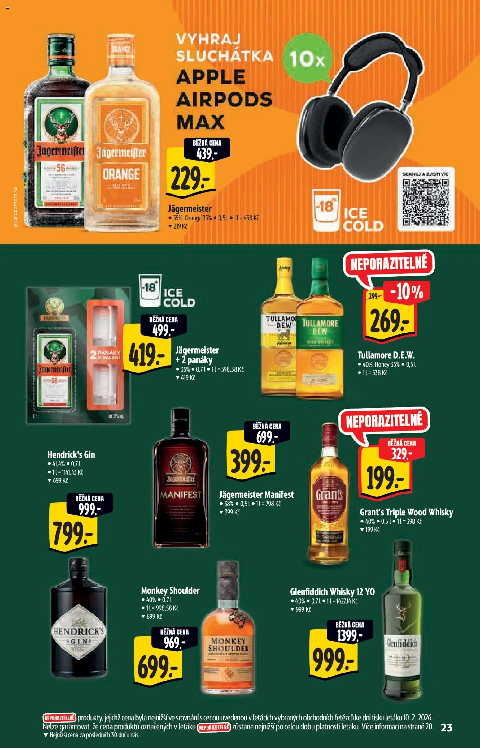Albert katalog - Hypermarket od 18.02.2026 | Strana: 23 | Produkty: Jägermeister, Monkey Shoulder, Airpods, Apple