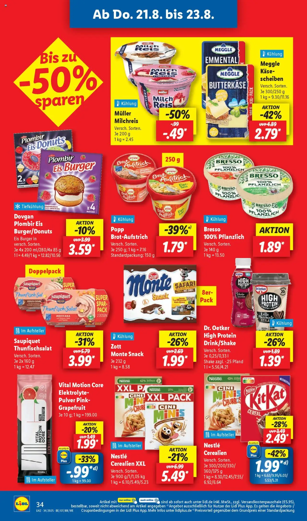 Lidl Prospekt Zossen	 - gültig ab dem 18.08.2025 | Seite: 58 | Produkte: Milch, Bresso, Donuts, Eis