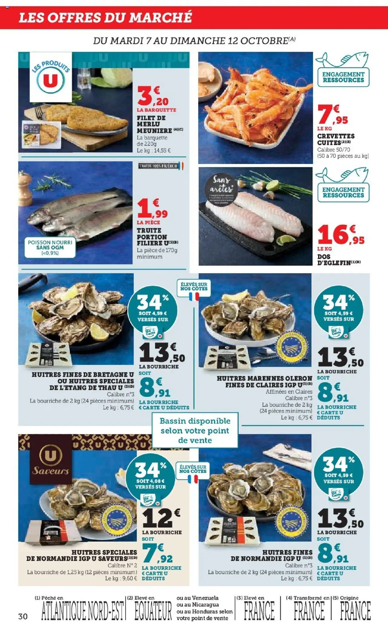 {H1} | Page: 30 | Produits: Pêche, Crevettes, Huîtres fines, Huîtres