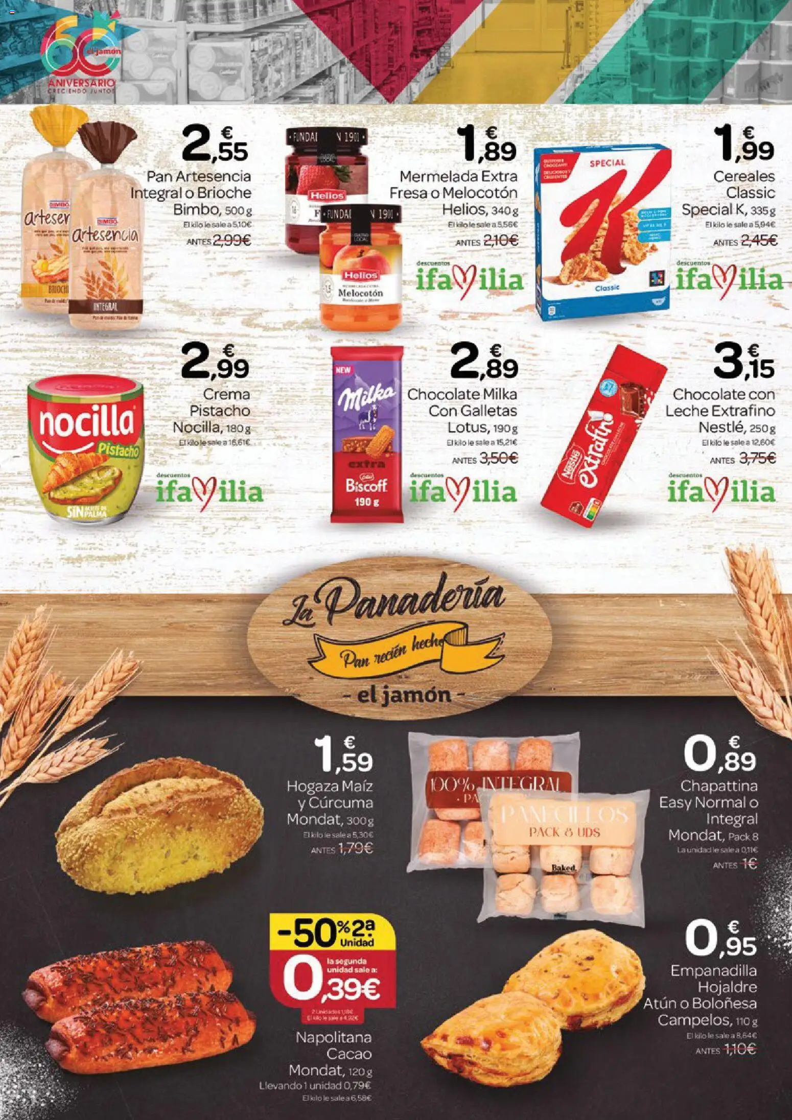 Supermercados El Jamón folleto │ válido desde el 26.03.2026 | Página: 14 | Productos: Chocolate, Jamón, Crema, Φρυγανιές σικάλεως