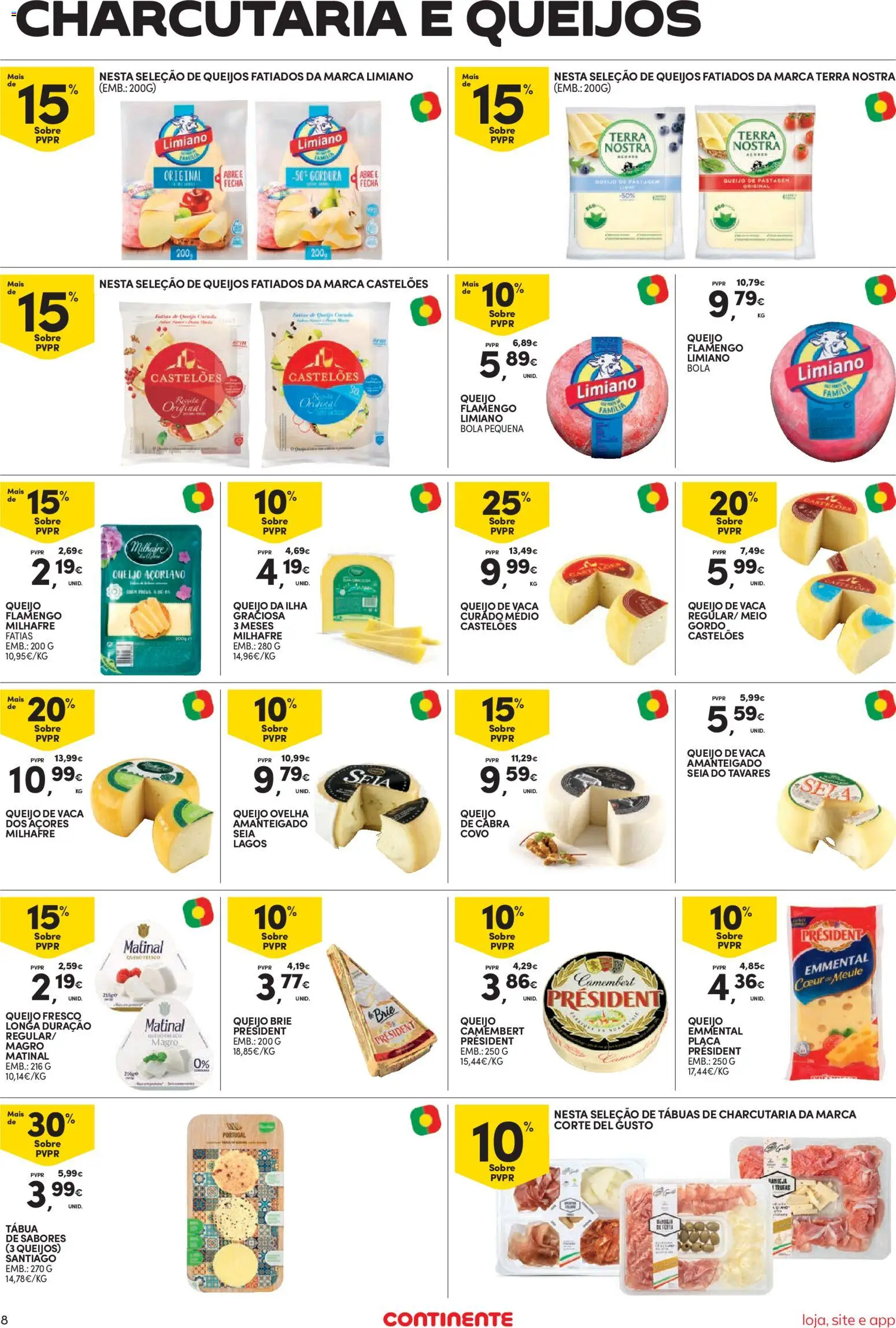 Continente Semanal Continente Bom Dia │ válido de 26.12.2025 | Página: 8 | Produtos: Tábua, Queijo