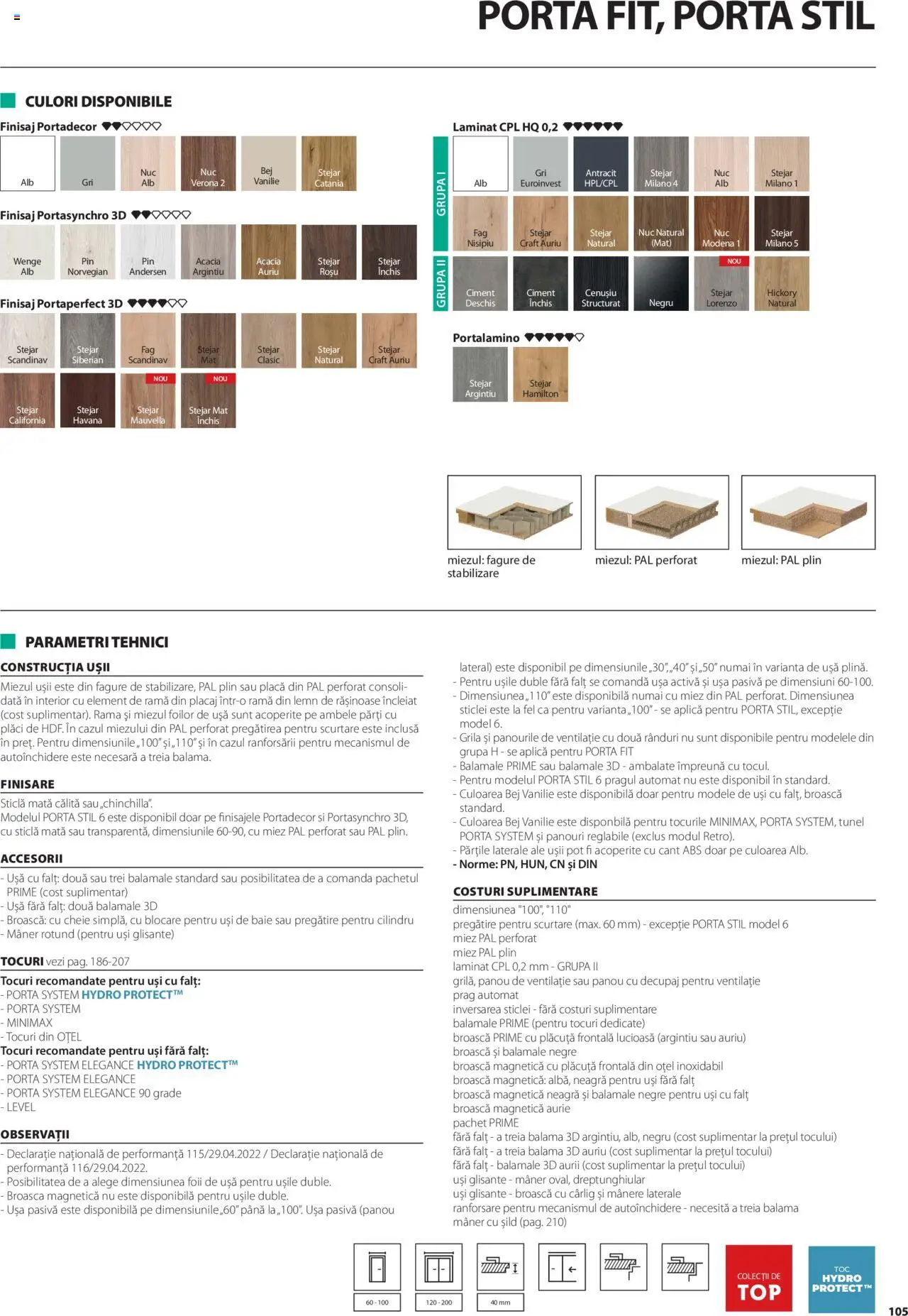 Catalog Proges – valabil de la 01.05.2025 | Pagină: 105 | Produse: Mâner, Ușă