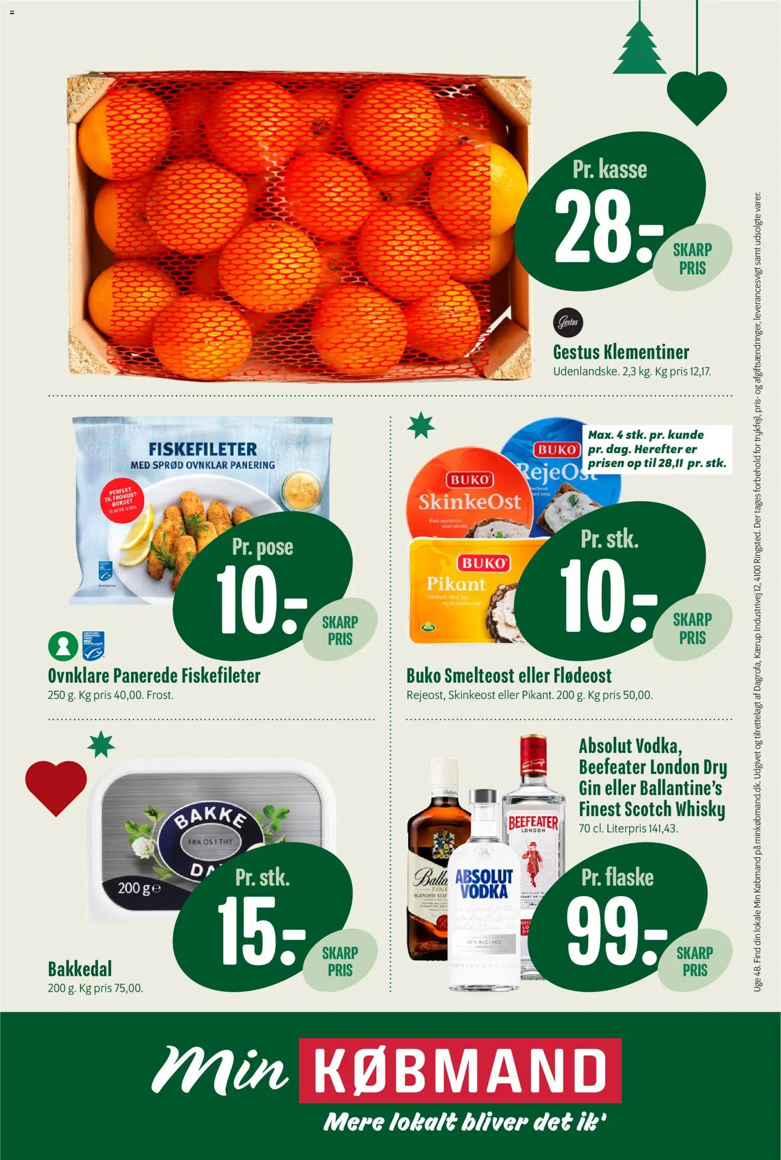 Min Købmand tilbudsavis – gyldig fra 21.11.2025 | Side: 18 | Produkter: Gin, Vodka, Whisky, Flødeost