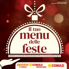 Anteprima del volantino Conad Menu delle Feste Piemonte catalogo valido a partire dal 01.12.2025