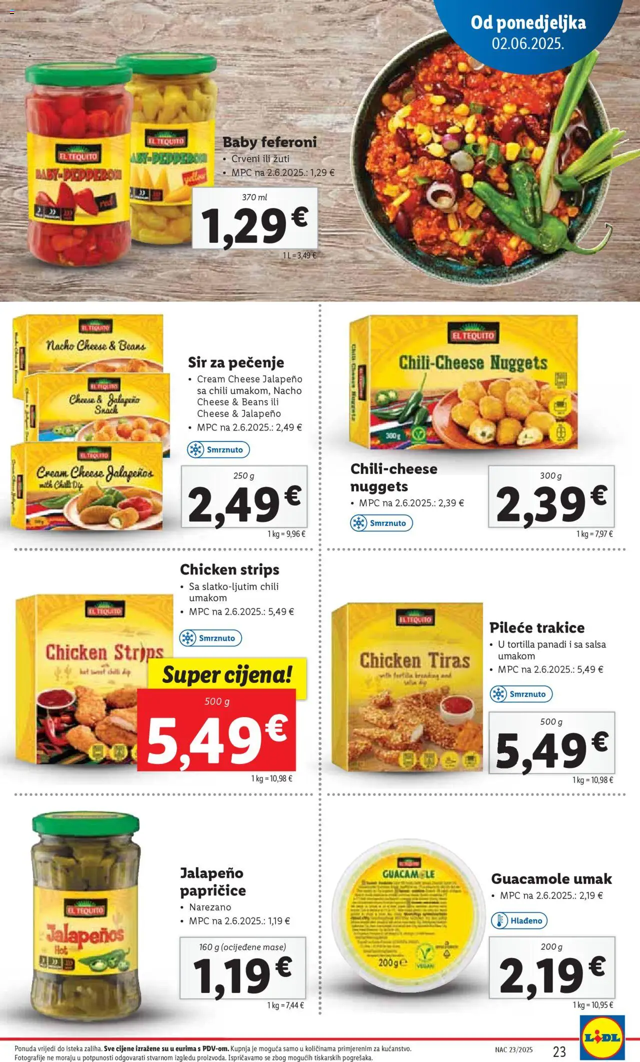 Lidl katalog | vrijedi od 02.06.2025 | Stranica: 23 | Proizvodi: Sir, Umak, Feferoni