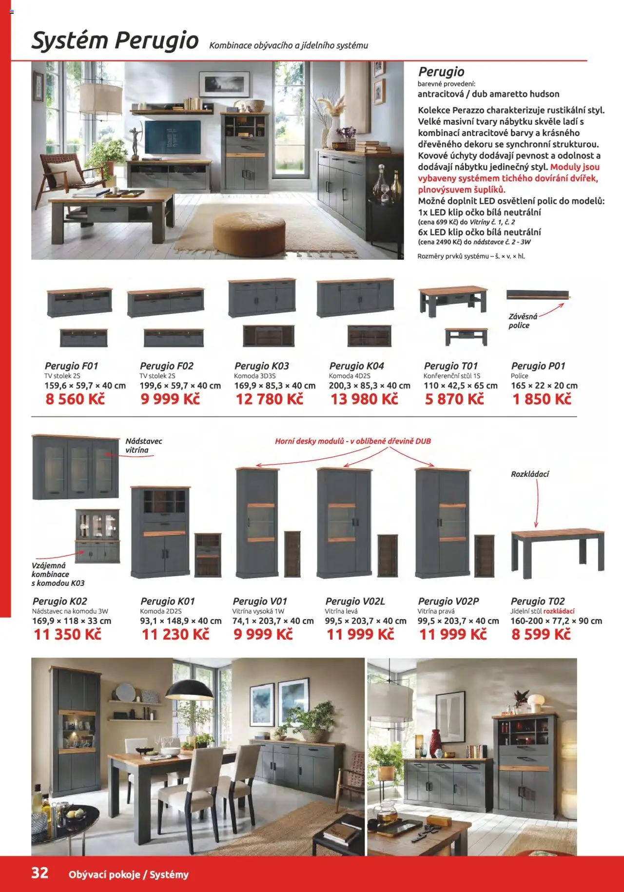 ORFA nábytek katalog 2024-2025 od 15.08.2024 | Strana: 32 | Produkty: Amaretto, Tv, Komoda, Police