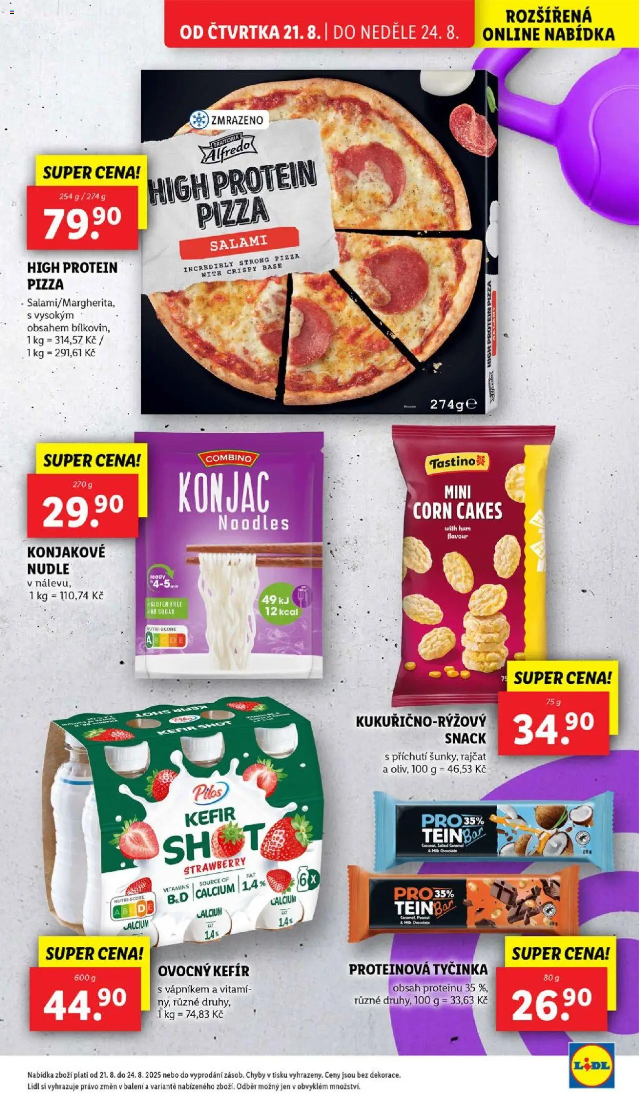 Lidl leták od 21.08.2025 | Strana: 19 | Produkty: Combino, Nudle, Protein, Milk chocolate