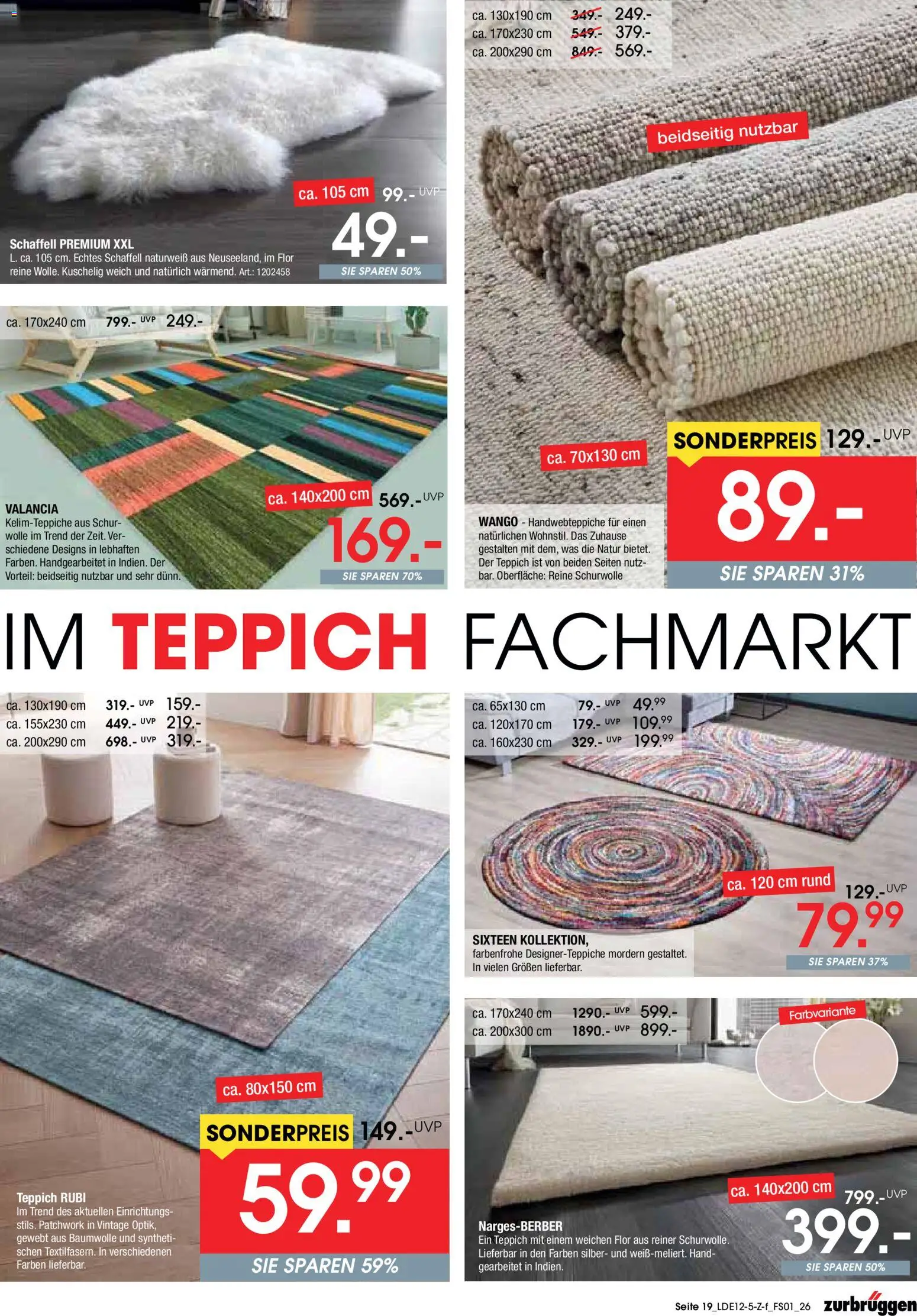 Zurbrüggen Marken-Sonderverkauf – gültig ab 06.12.2025 | Seite: 19 | Produkte: Teppich
