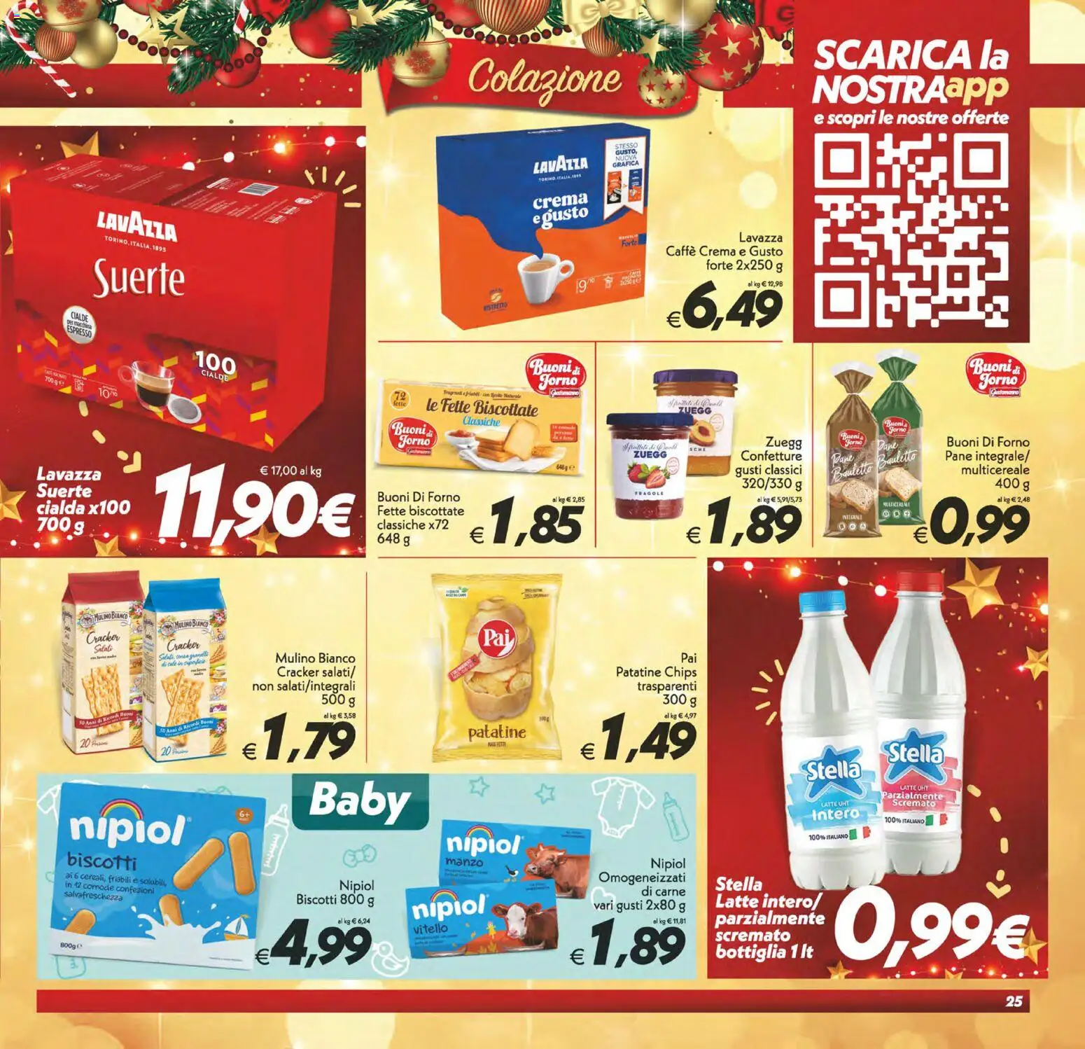 Volantino SuperConveniente del 16.12.2025 | Pagina: 25 | Prodotti: Manzo, Forno, Fette biscottate, Lavazza