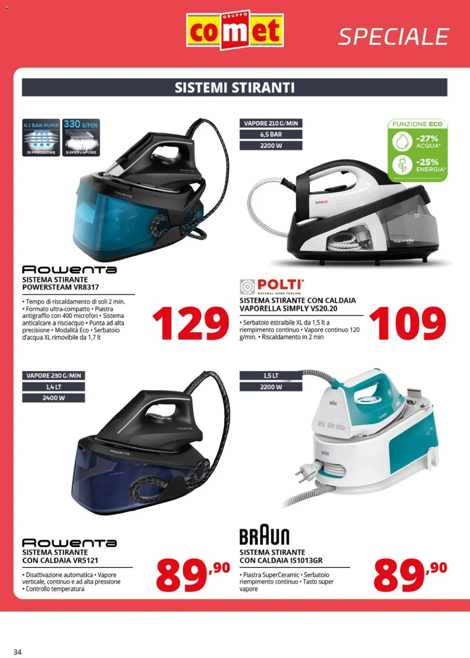 Volantino Comet del 20.03.2026 | Pagina: 34 | Prodotti: Caldaia, Anticalcare