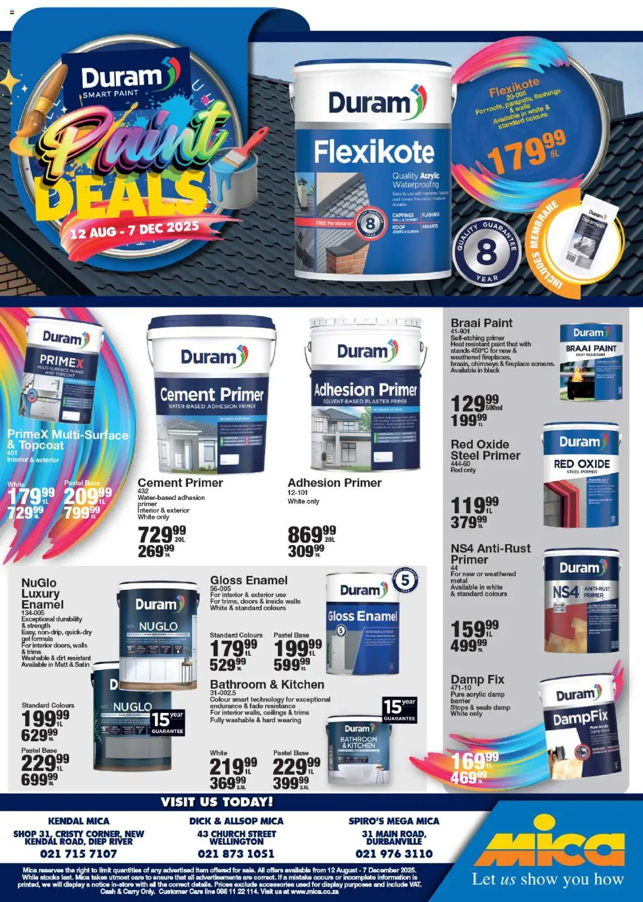 New MICA catalogue – valid from 12.08.2025 | Page: 2 | Products: Primer, Plaster primer, Plaster, Cement