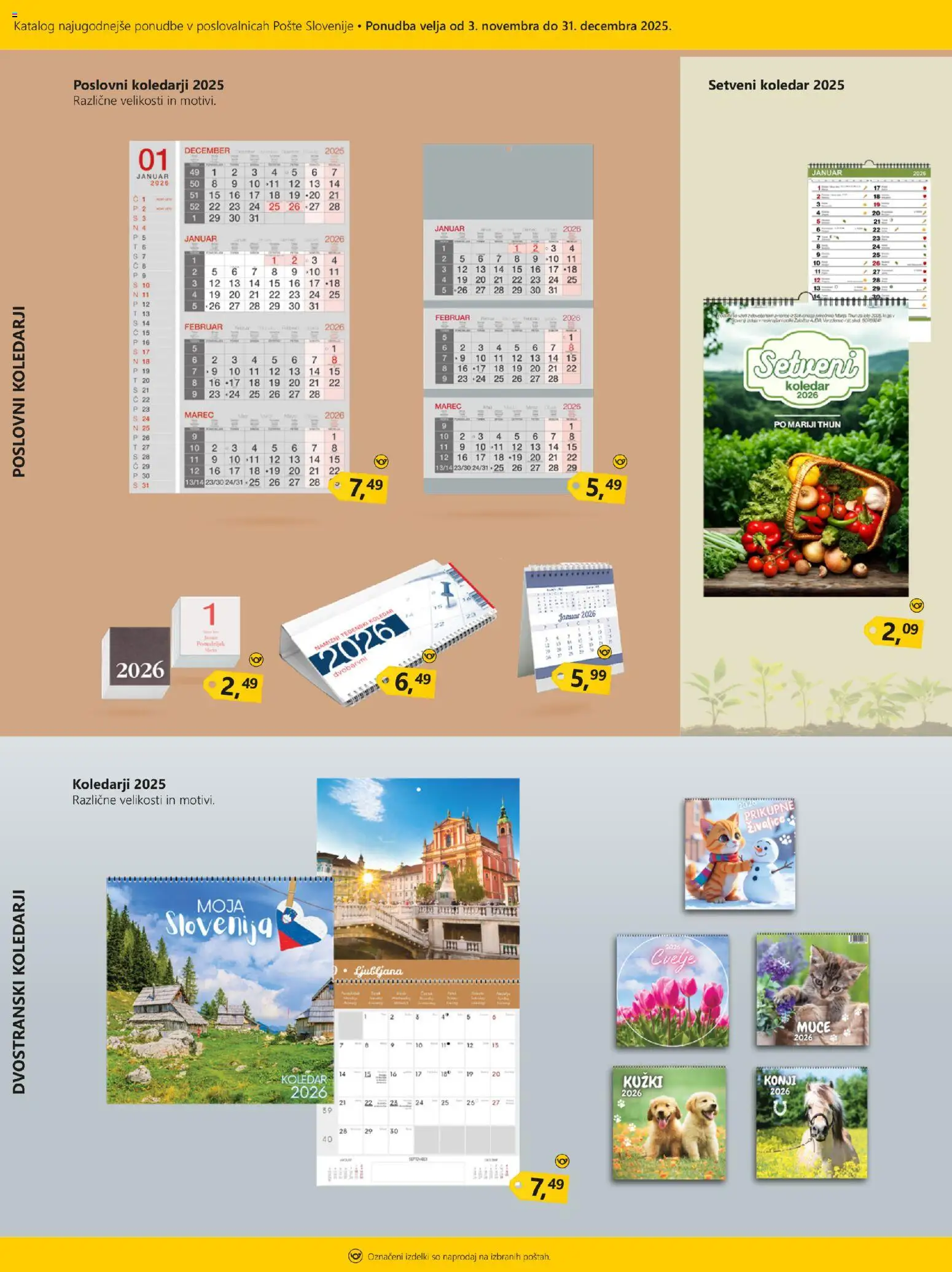Novi Pošta Slovenije katalog ponudbe – veljaven od 03.11.2025 | Stran: 5