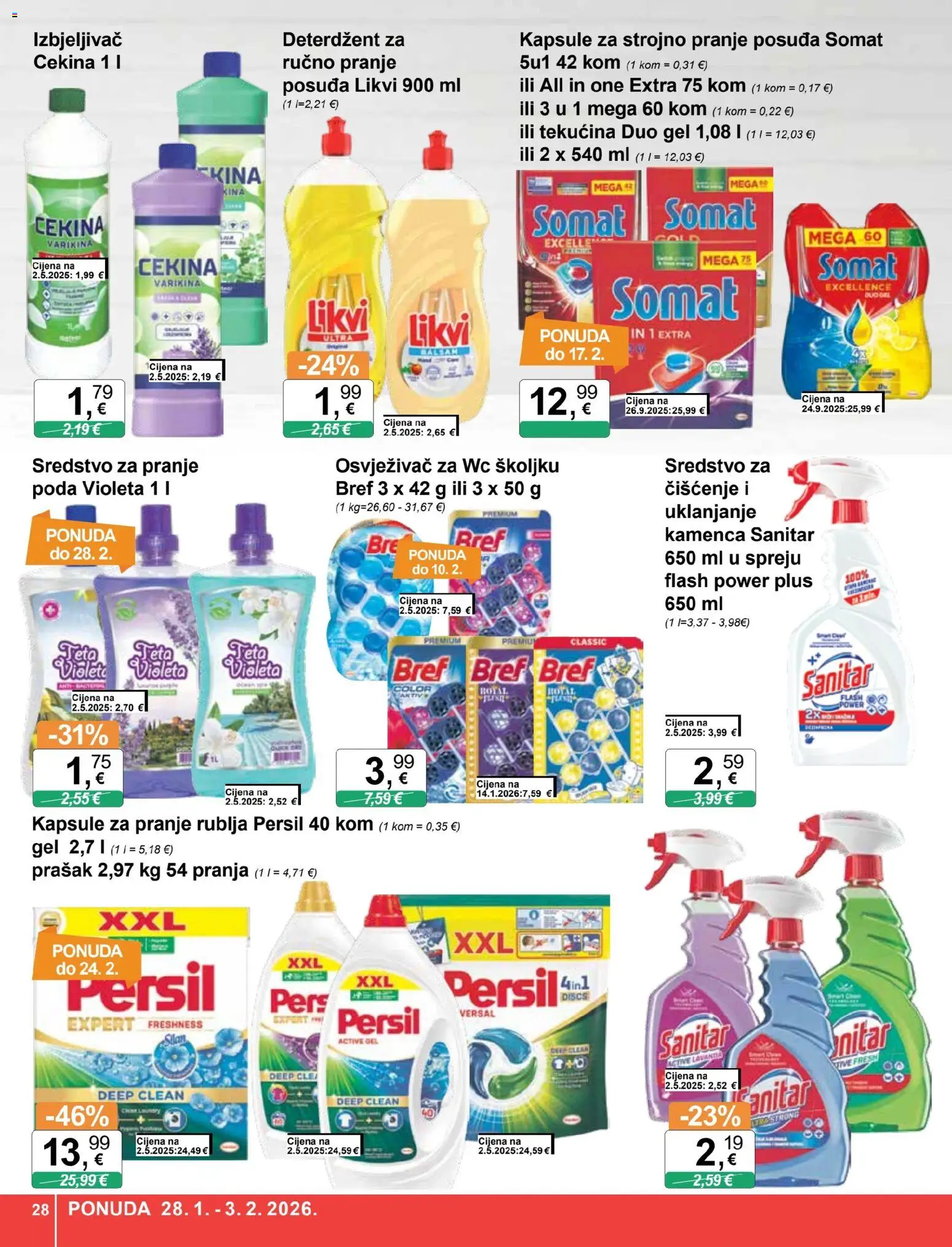 KTC katalog | vrijedi od 28.01.2026 | Stranica: 28 | Proizvodi: Varikina, Somat, Violeta, Kapsule za pranje rublja