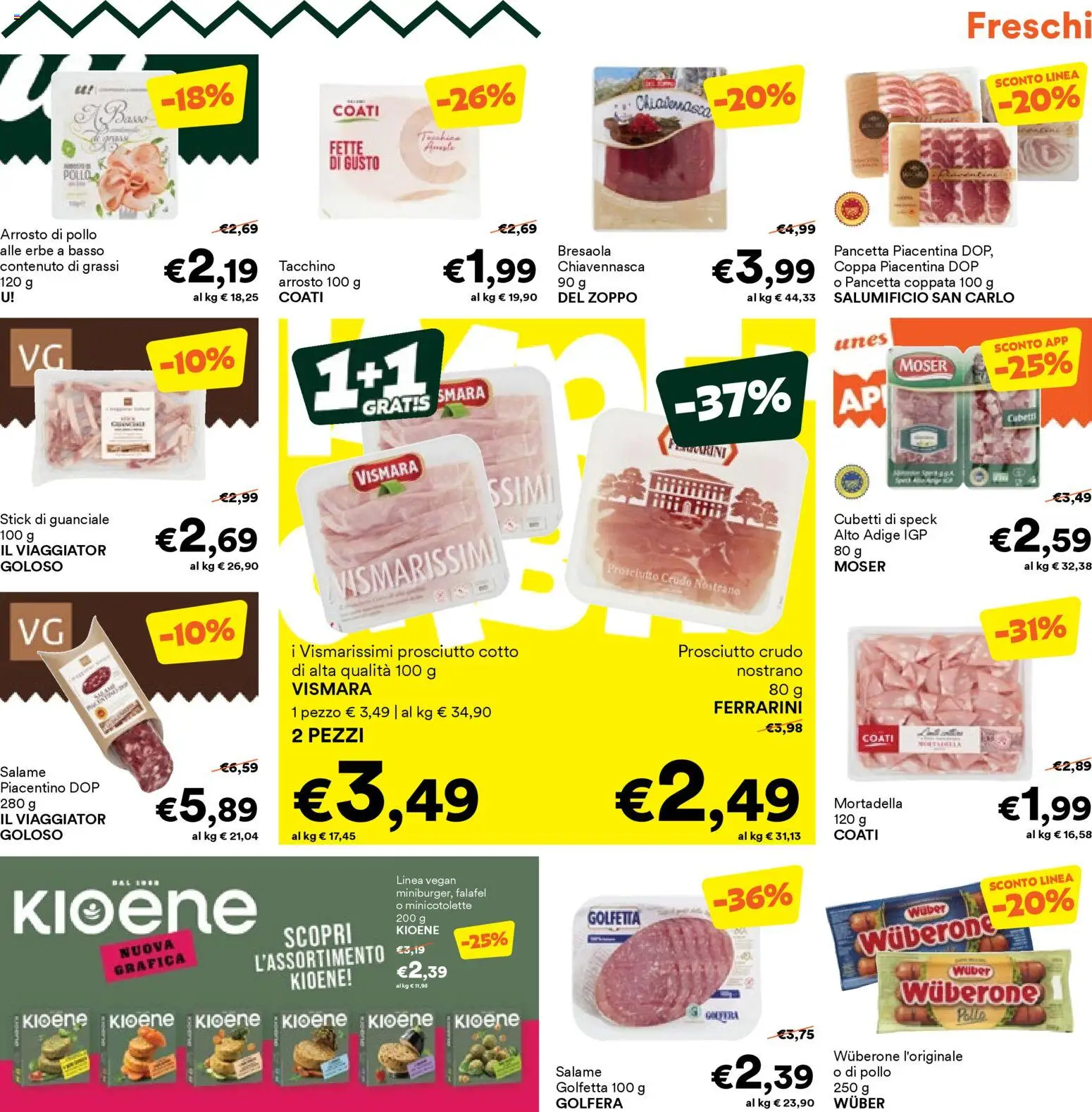 Volantino Unes del 22.10.2025 | Pagina: 5 | Prodotti: Speck, Salame, Pancetta, Tacchino