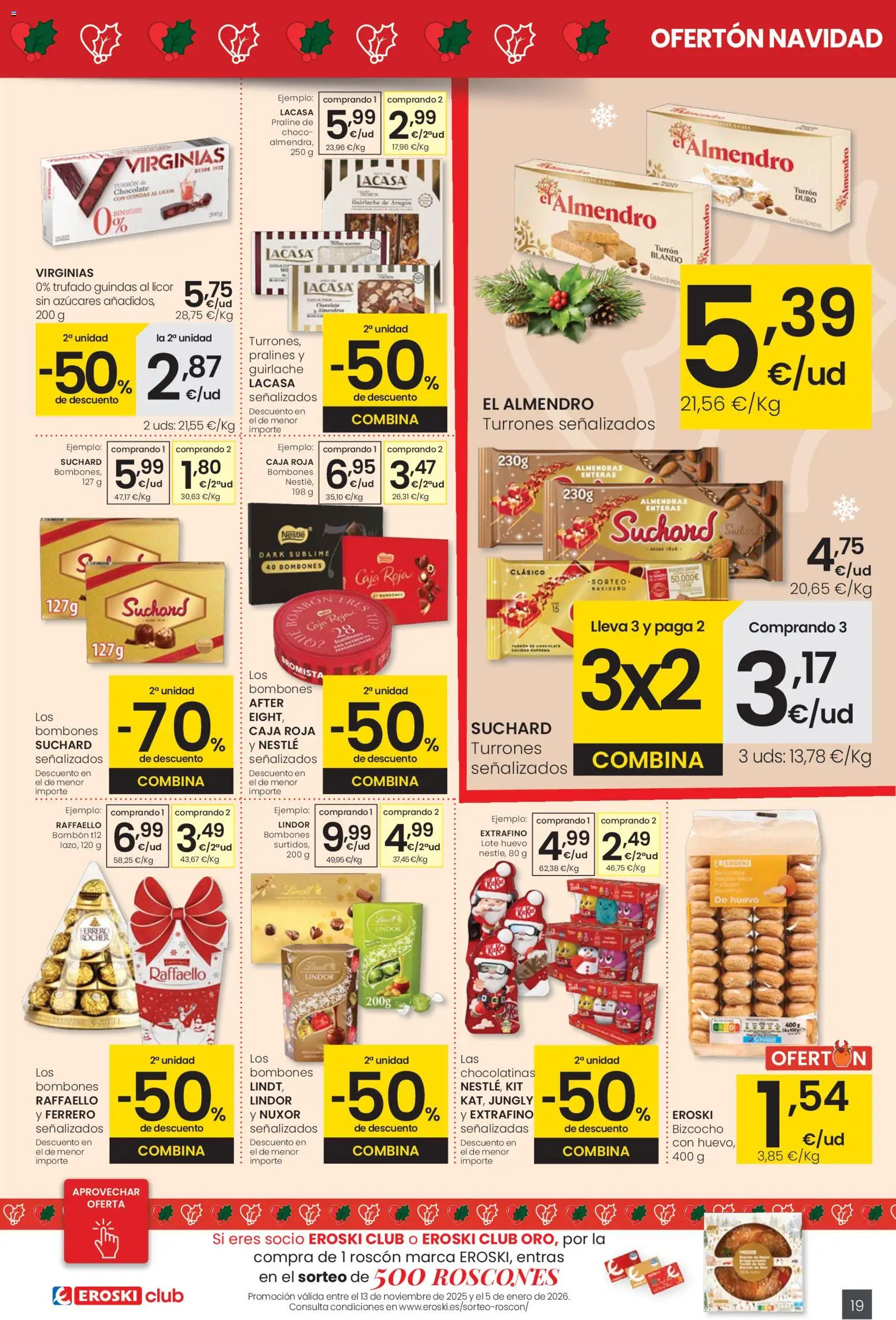 Eroski - City │ válido desde el 18.12.2025 | Página: 19 | Productos: Licor, Chocolate, Bizcocho, Caja