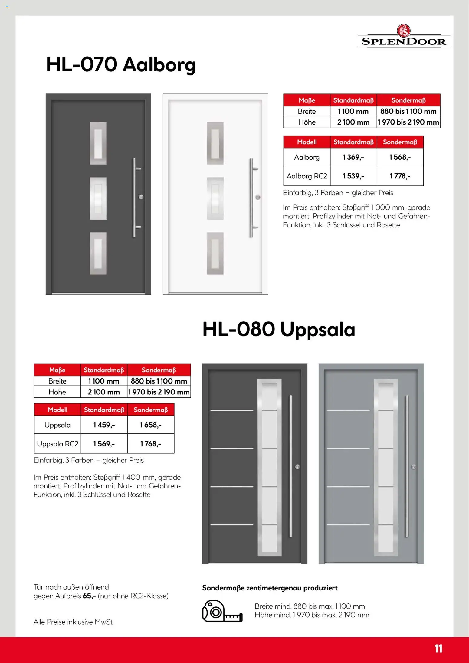 Hellweg Splendoor Innentüren Katalog – gültig ab 05.12.2025 | Seite: 11 | Produkte: Tür