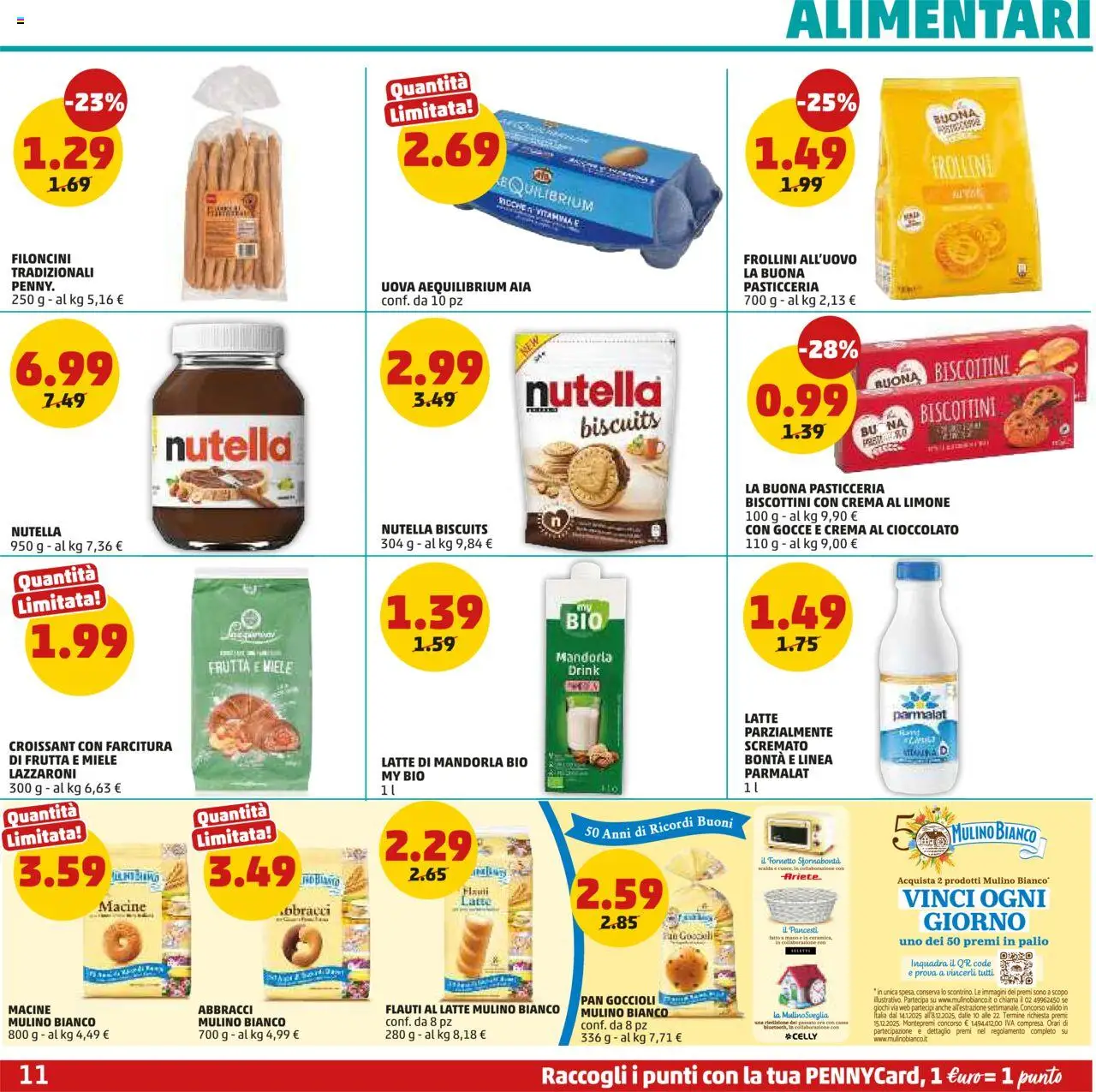 Volantino PENNY del 11.09.2025 | Pagina: 11 | Prodotti: Cioccolato, Frutta, Latte, Nutella
