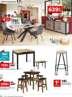  | Page: 35 | Produits: Tabouret de bar, Table, Chaise, Buffet