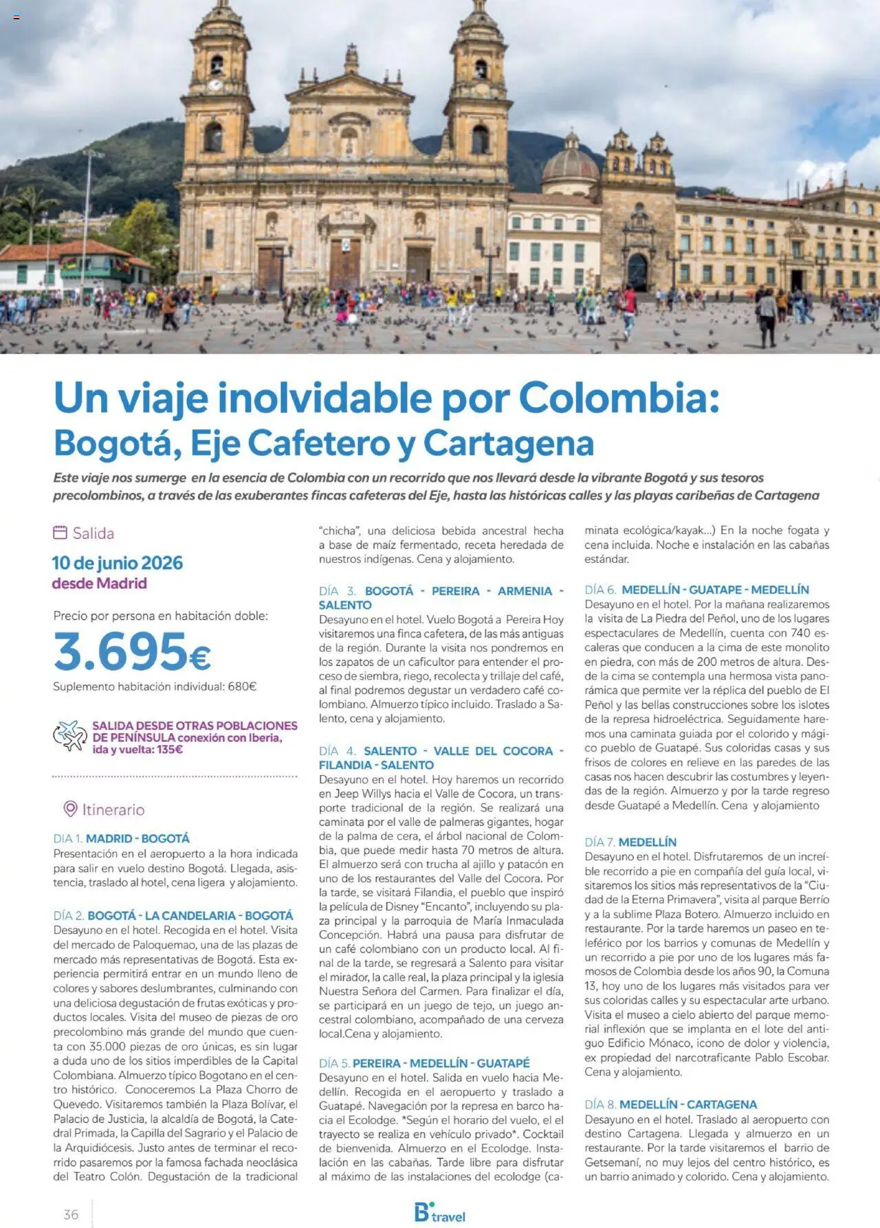 B the travel brand Viajeros Expertos Internacional 2026 │ válido desde el 03.10.2025 | Página: 36 | Productos: Café, Cerveza, Té, Navegación