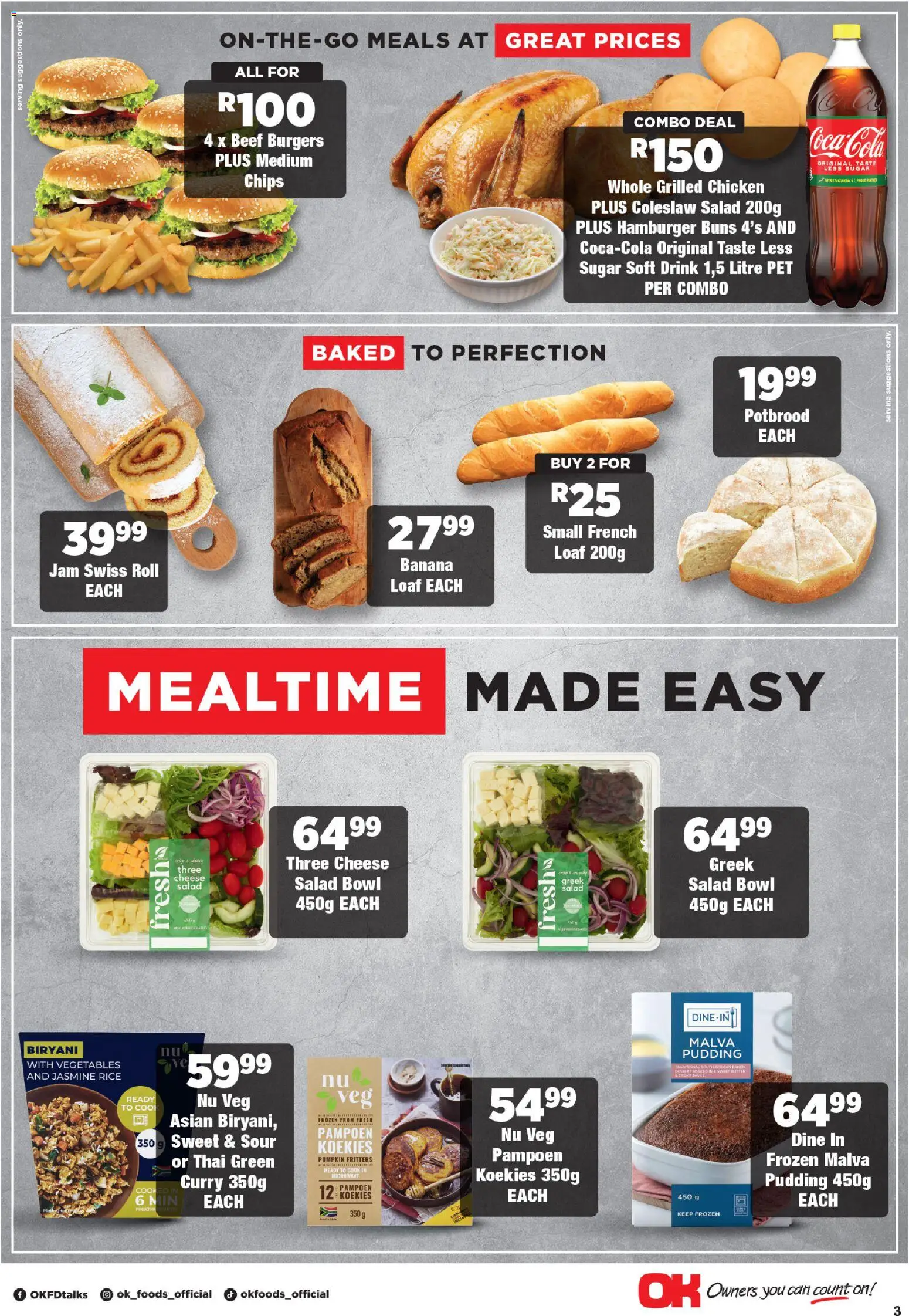 New OK Foods catalogue – valid from 21.01.2026 | Page: 3 | Products: Bowl, Buns, Beef, Salad
