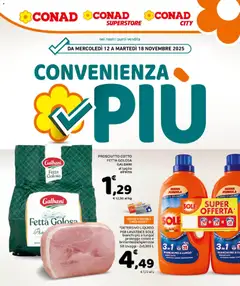 Anteprima del volantino Conad Convenienza Più Campania catalogo valido a partire dal 12.11.2025