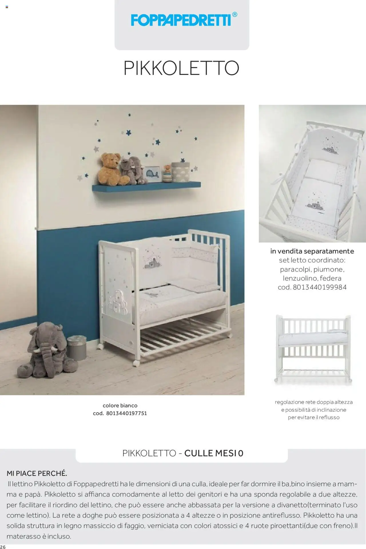 Volantino Prenatal del 01.01.2025 | Pagina: 19 | Prodotti: Lettino, Letto, Materasso, Federa