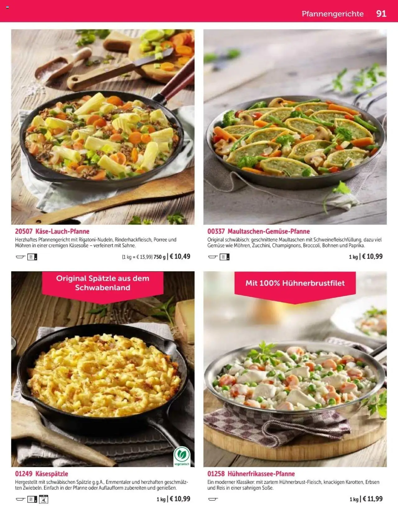 Bofrost Katalog – gültig ab 07.09.2025 | Seite: 91 | Produkte: Mohren, Gemüse, Maultaschen, Erbsen
