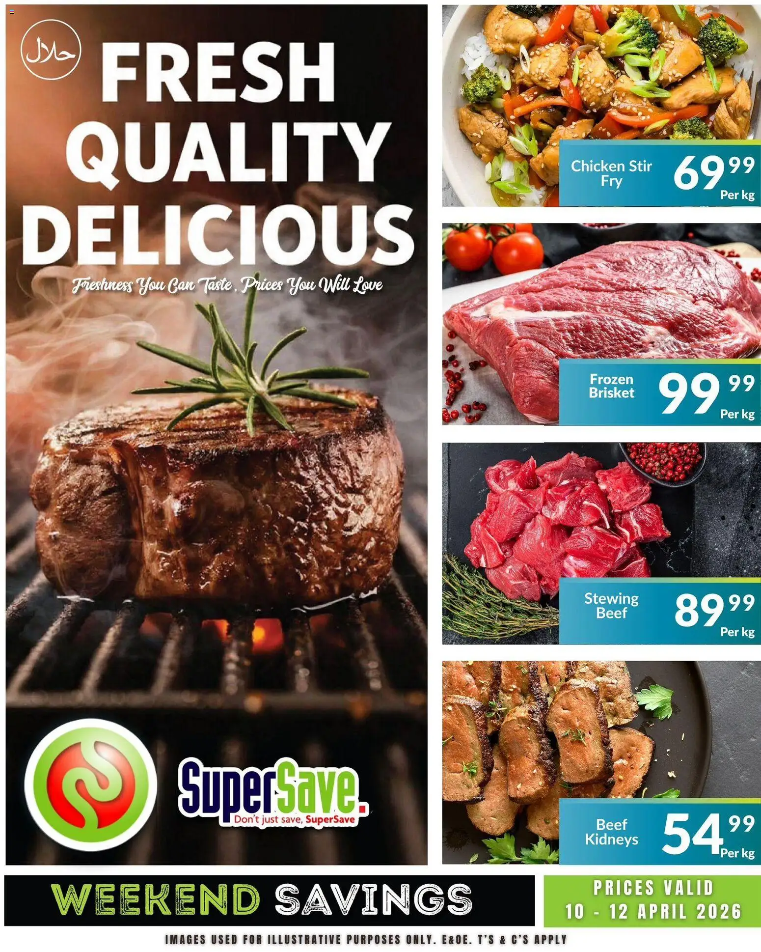 New Super Save catalogue – valid from 10.04.2026 | Page: 4 | Products: Chicken, Beef
