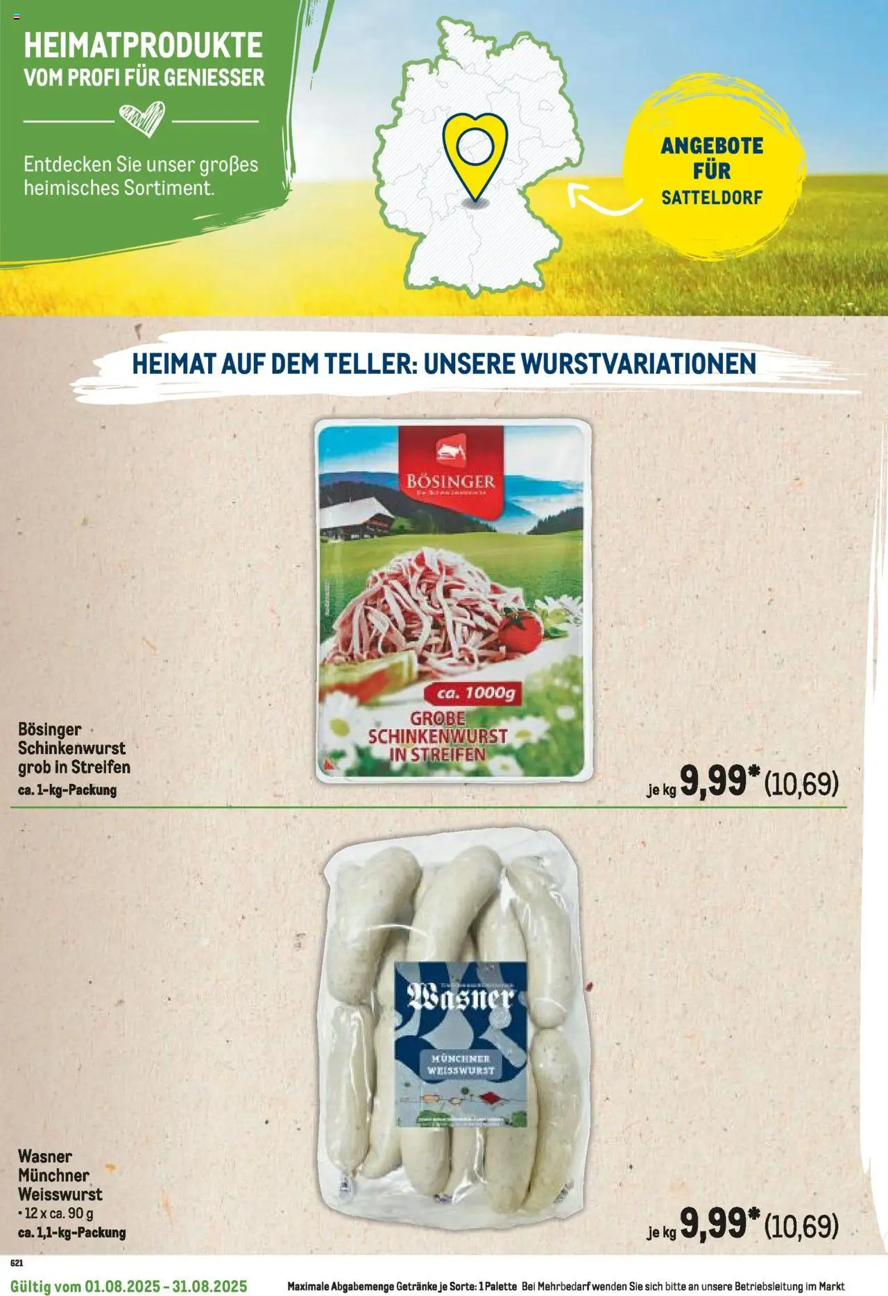 Metro Regionaler Flyer - gültig ab dem 01.08.2025 | Seite: 88 | Produkte: Weißwurst