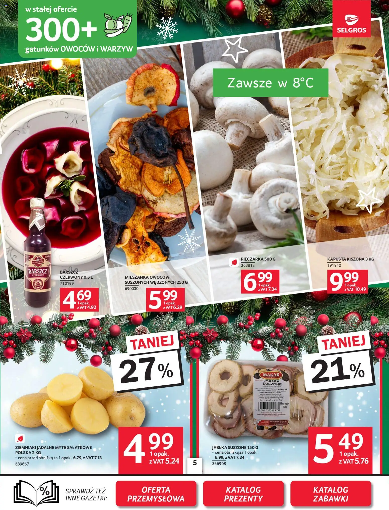 Selgros cash&carry Gazetka od 04.12.2025 | Strona: 5 | Produkty: Kapusta, Kapusta kiszona, Jabłka, Ziemniaki