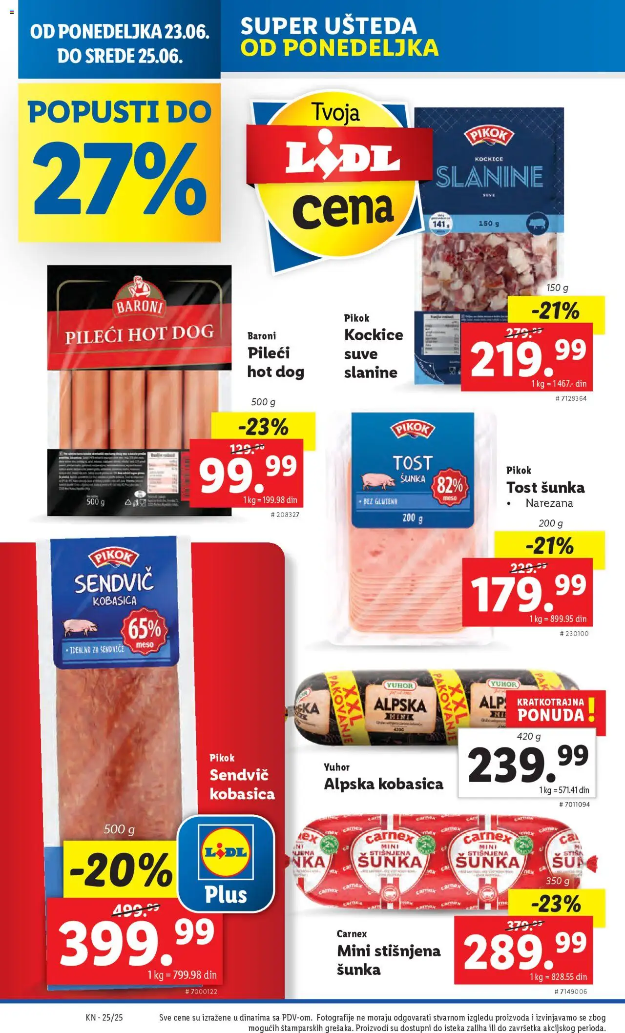 Lidl katalog - važi od 19.06.2025 | Strana: 54 | Proizvode: Pakovanje, Hot dog, Šunka, Kobasica