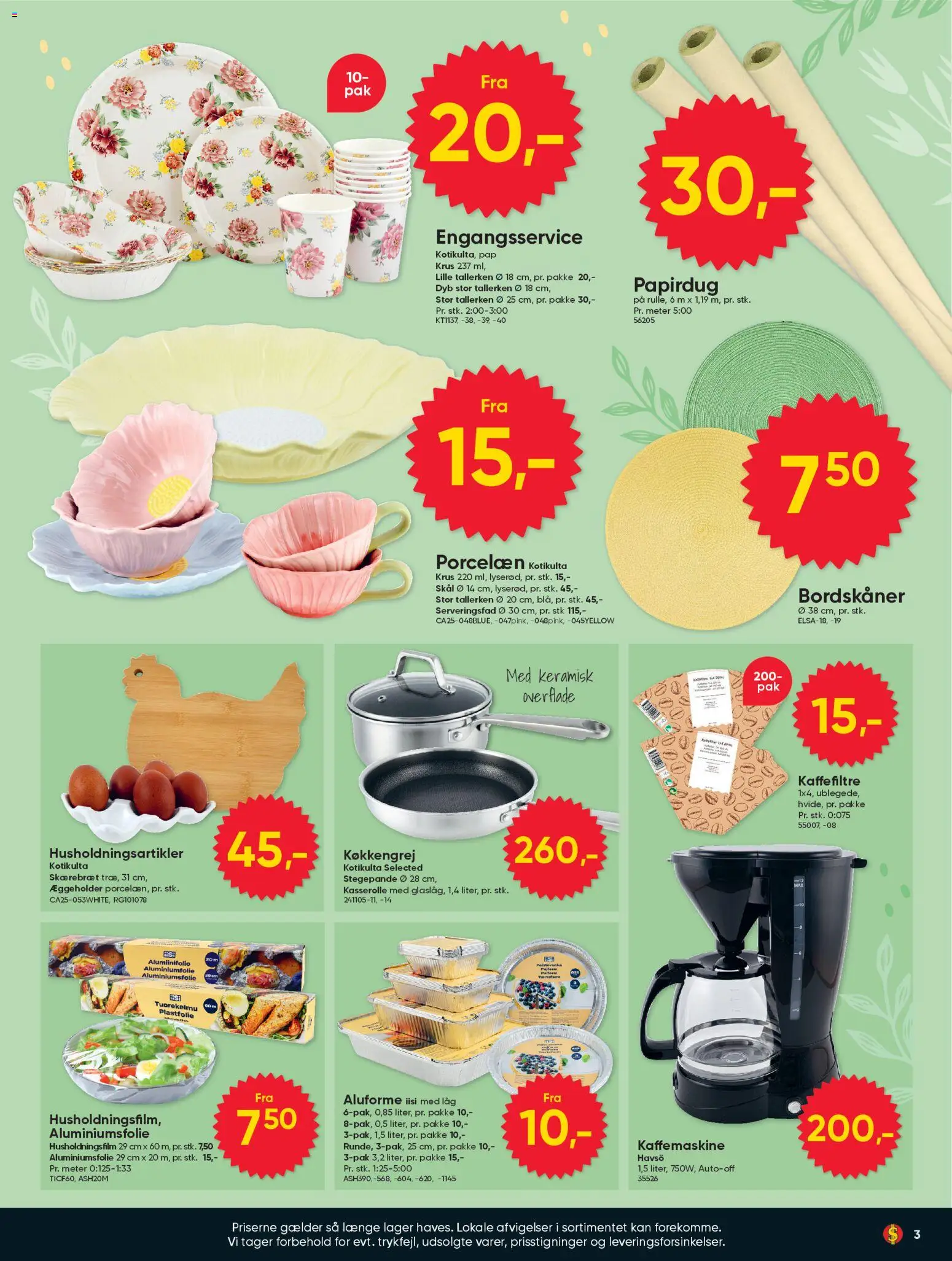 Bigdollar tilbudsavis – gyldig fra 27.03.2026 | Side: 3 | Produkter: Skærebræt, Kaffemaskine