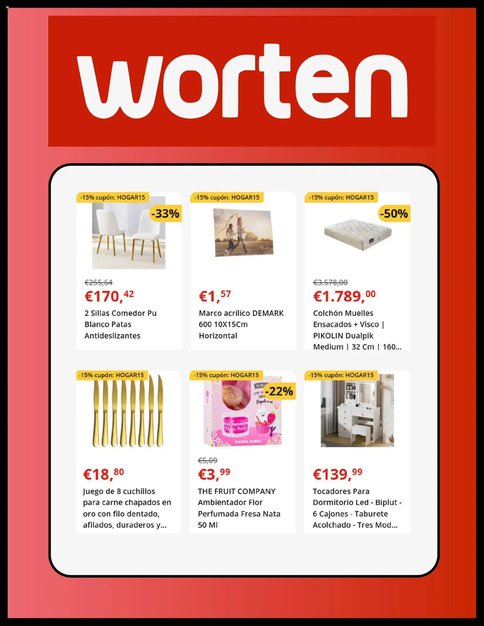 Worten folleto │ válido desde el 07.04.2026 | Página: 6 | Productos: Taburete, Colchon, Marco