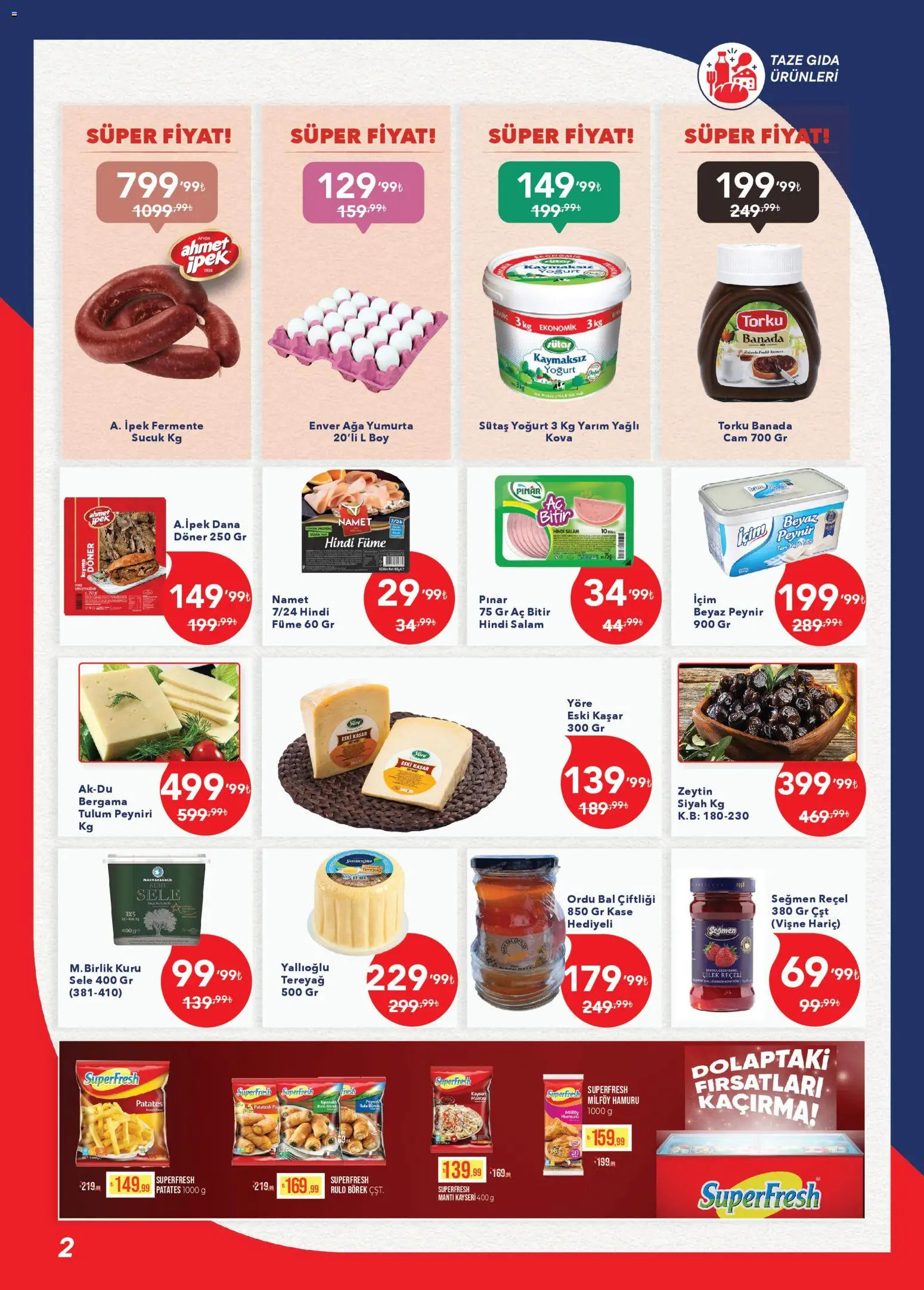 Kim Market Katalog - Ege Insert - 07.03.2026 tarihinden itibaren geçerlidir | Sayfa: 2 | Ürünler: Döner, Yoğurt, Hindi füme, Sucuk