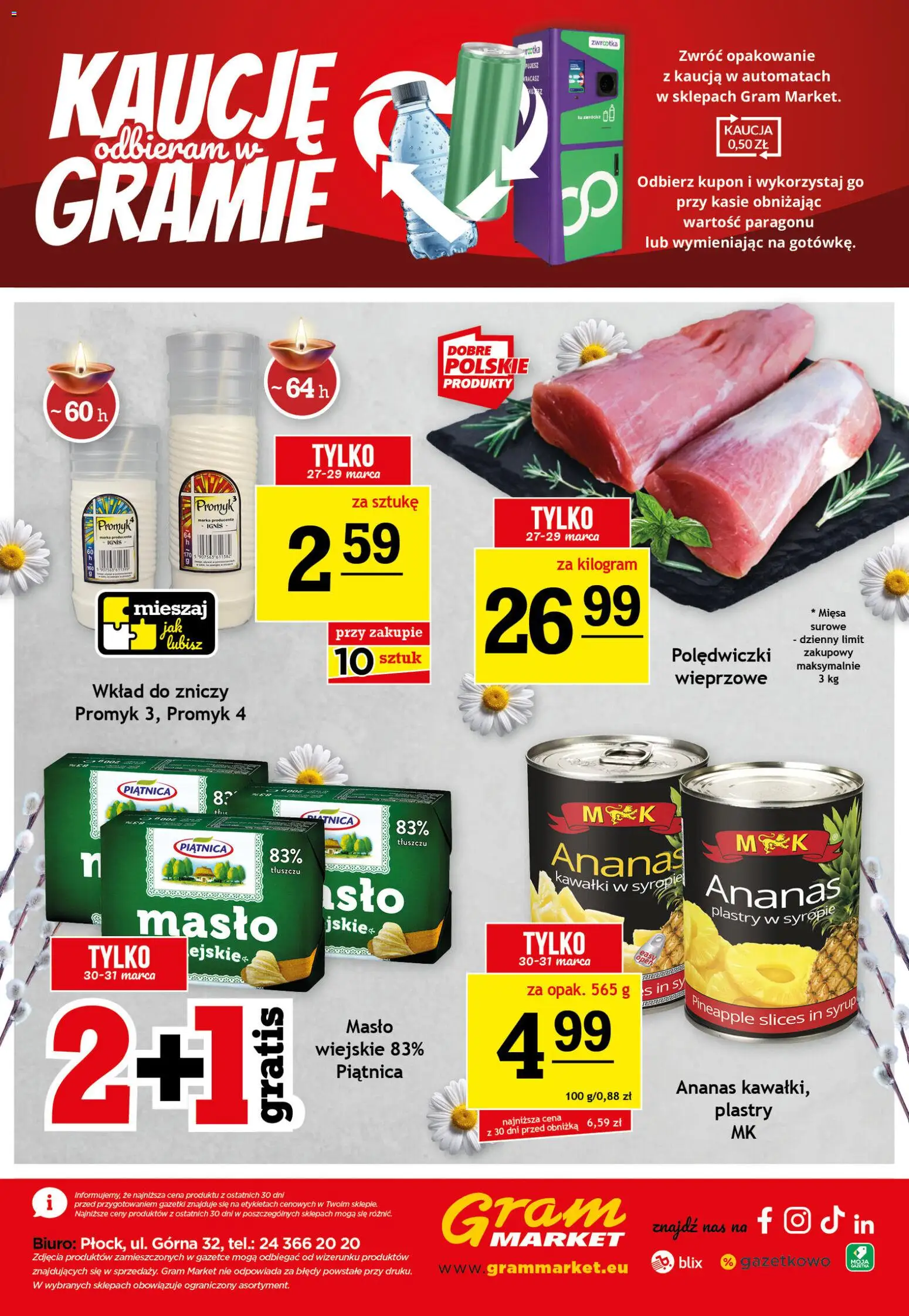 Gram Market gazetka od 25.03.2026 | Strona: 16 | Produkty: Masło, Ananas