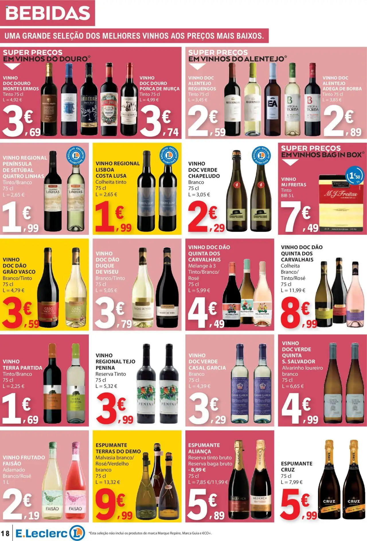 E.Leclerc folheto │ válido de 18.09.2025 | Página: 18 | Produtos: Espumante, Aliança, Vinho