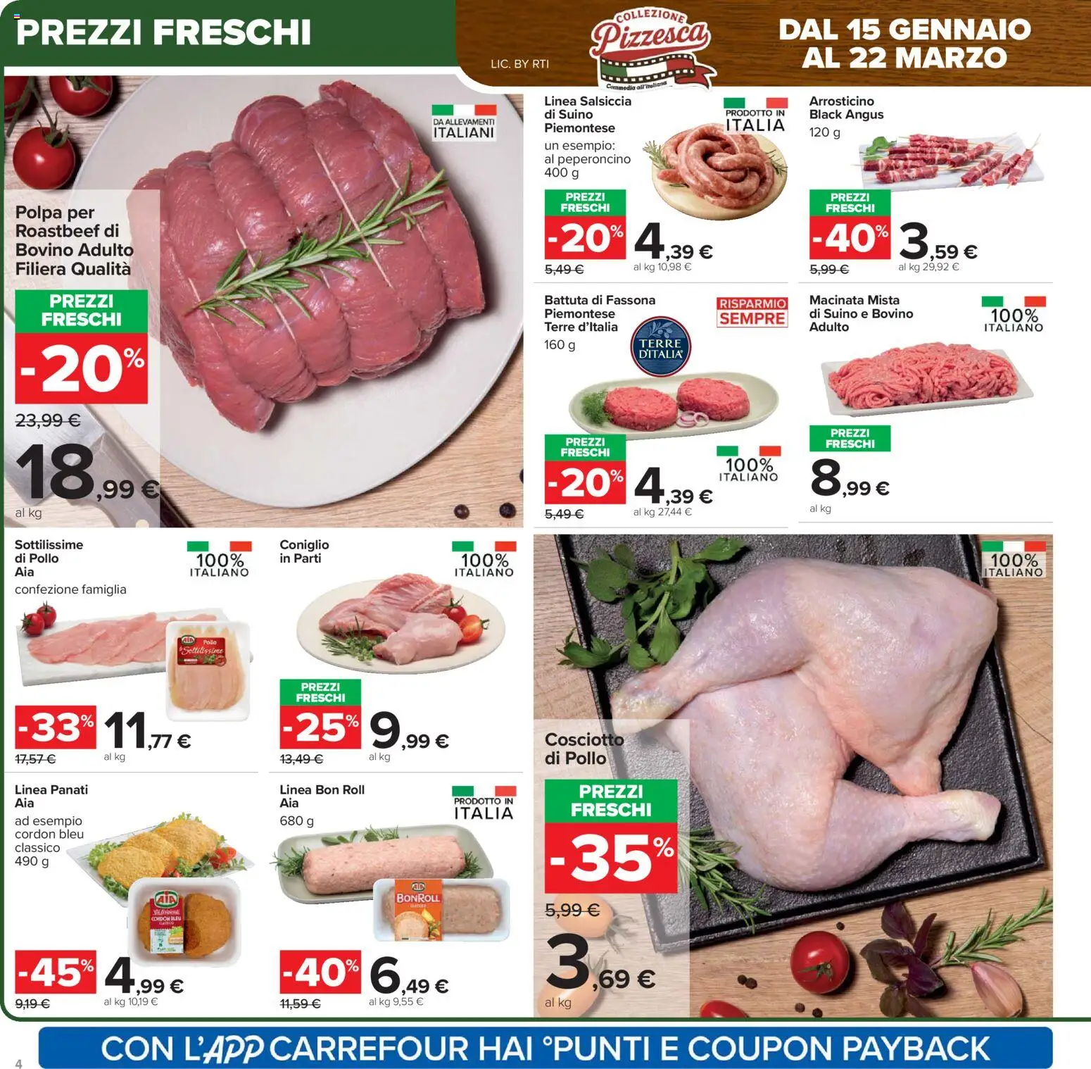 Volantino Carrefour del 02.03.2026 | Pagina: 4 | Prodotti: Bovino, Pollo, Suino, Peperoncino