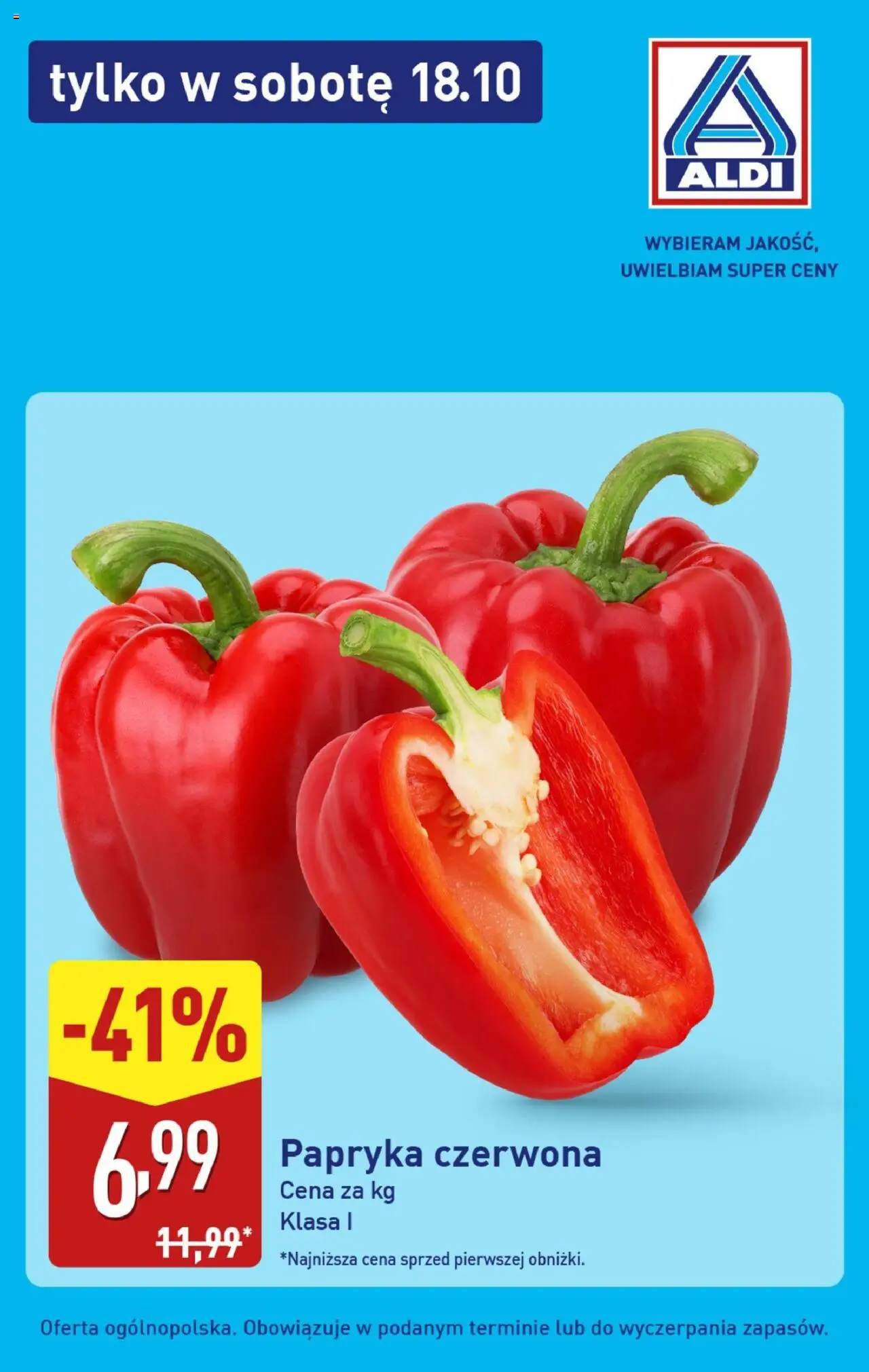 Aldi Gazetka - Tylko w sobotę od 18.10.2025 | Strona: 3 | Produkty: Papryka, Papryka czerwona