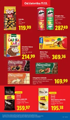 Pringles čips, Sa ukusom pavlake i luka ili orignal 185 g - pregled Lidl kataloga - važi od 11.12.2025 | Strana: 29 | Proizvode: Čips, Pringles, Čokolada, Jabuke
